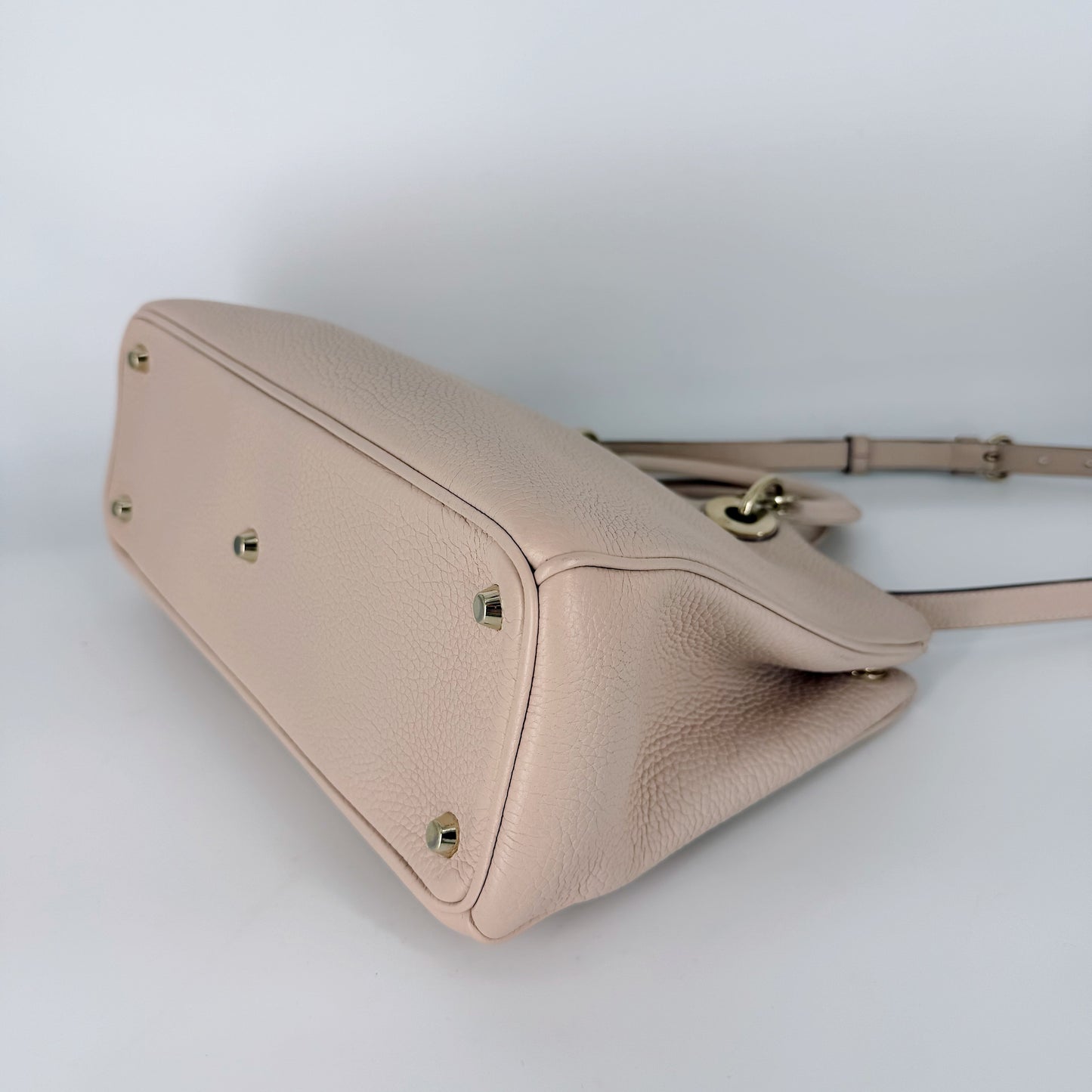 CHRISTIAN DIOR Diorissimo Poudre Pink Grained Leather