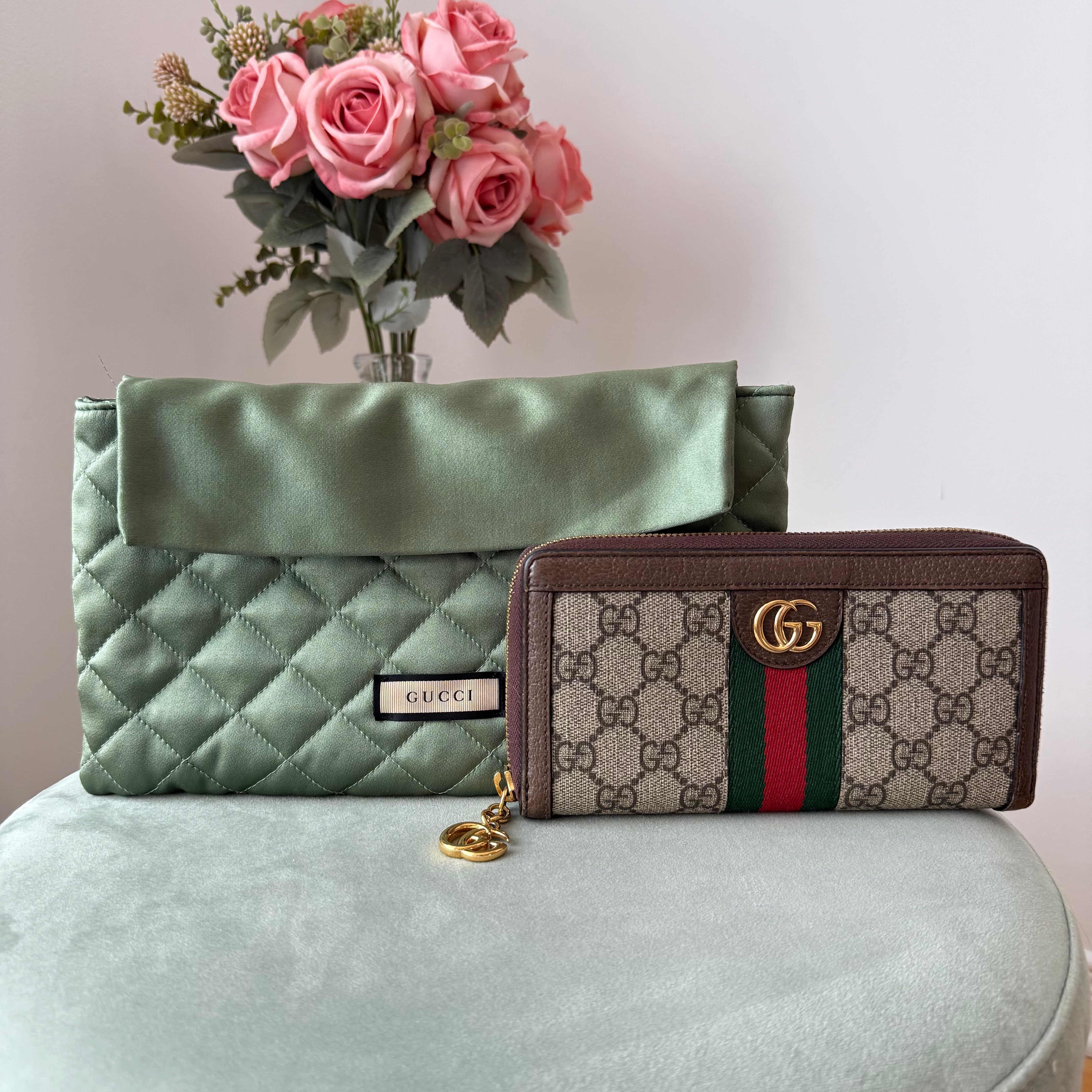 Ophidia GG Supreme Zip-Around Wallet