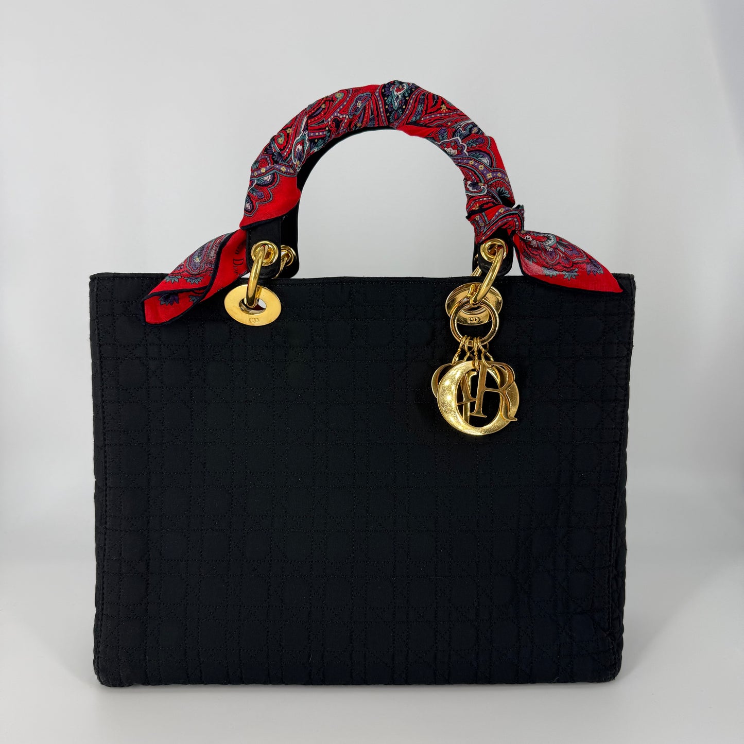 LADY DIOR Large – Black Nylon