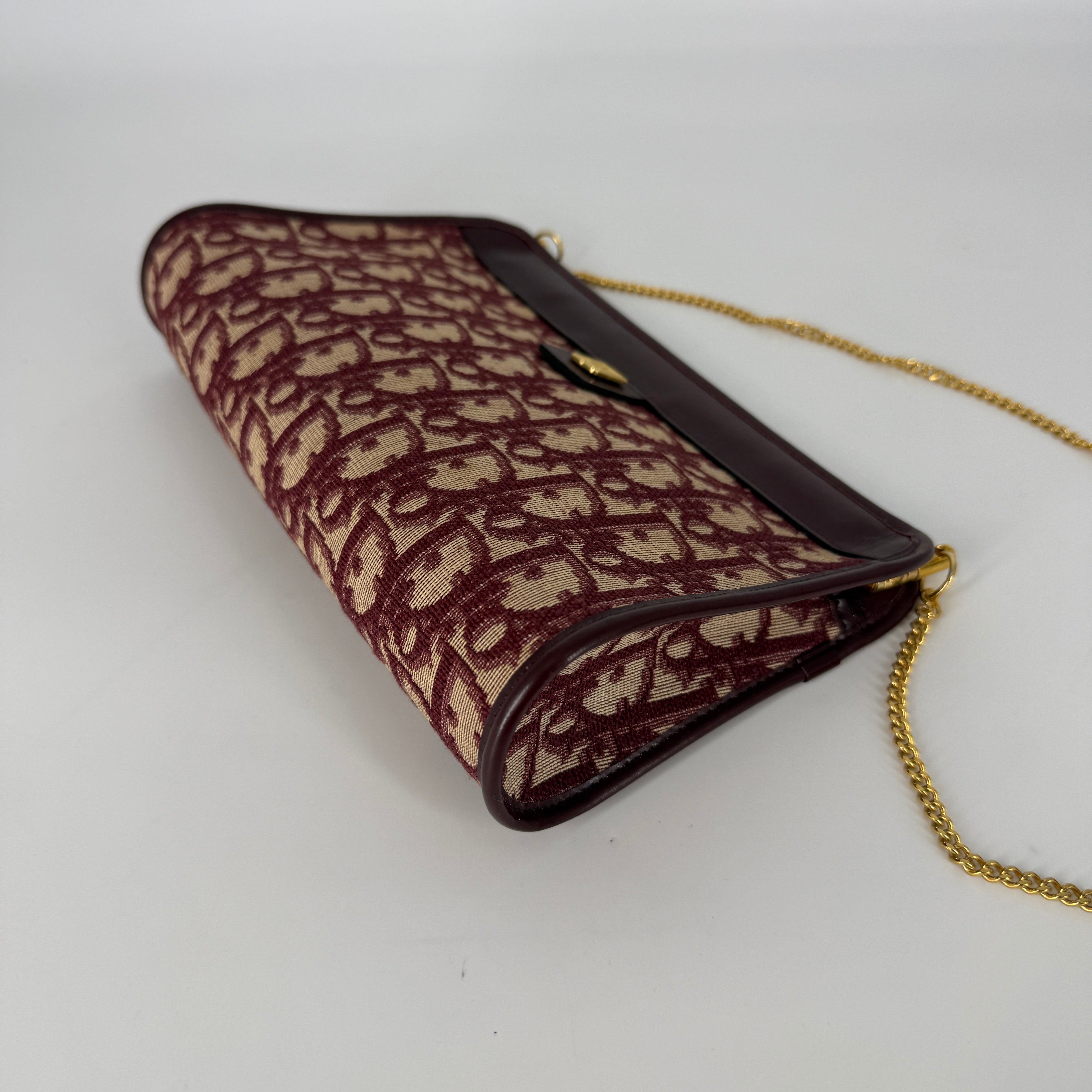 Vintage Chain Clutch — Oblique Canvas & Leather