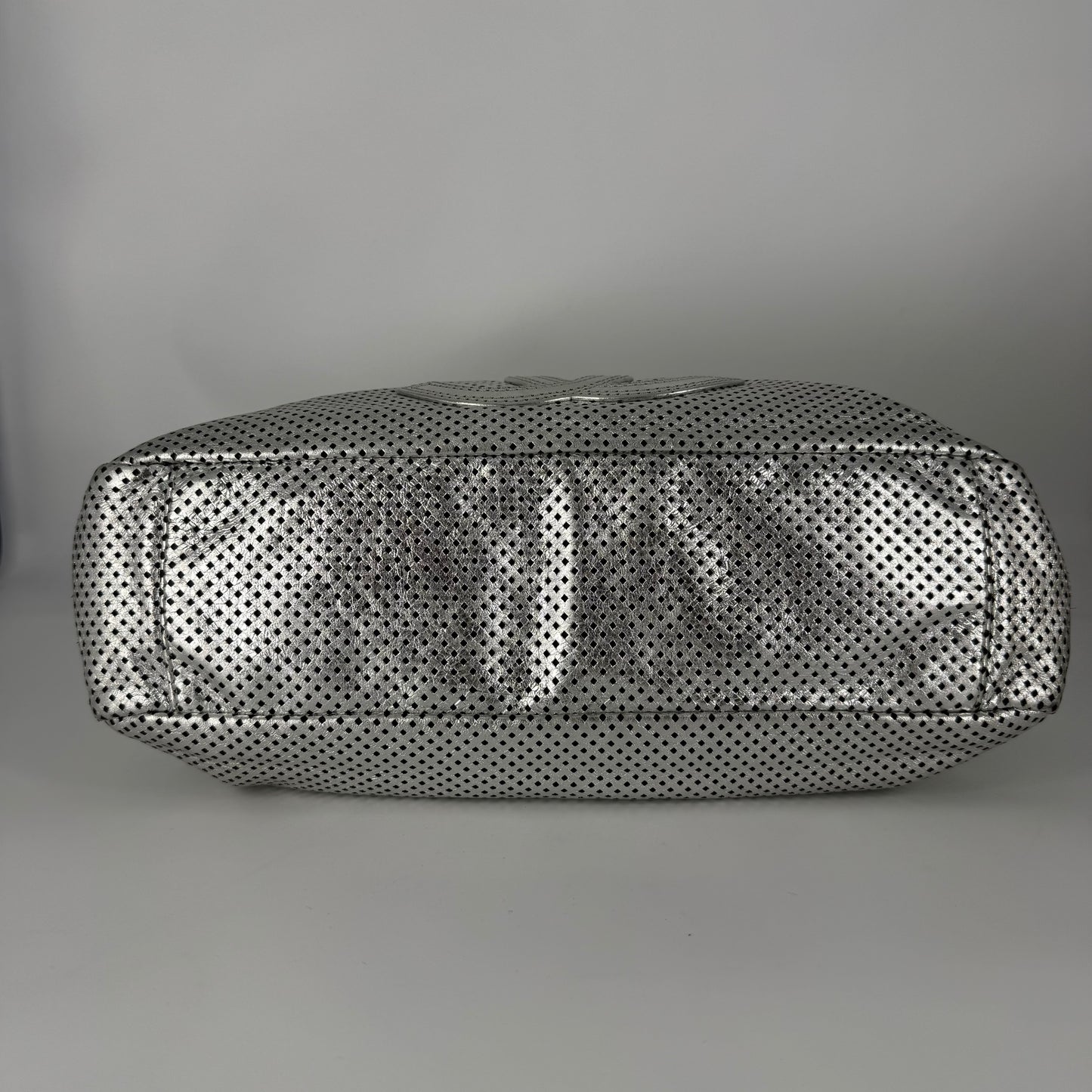 CHANEL Rodeo Drive Tote – Perforated Leather – Silver Hardware