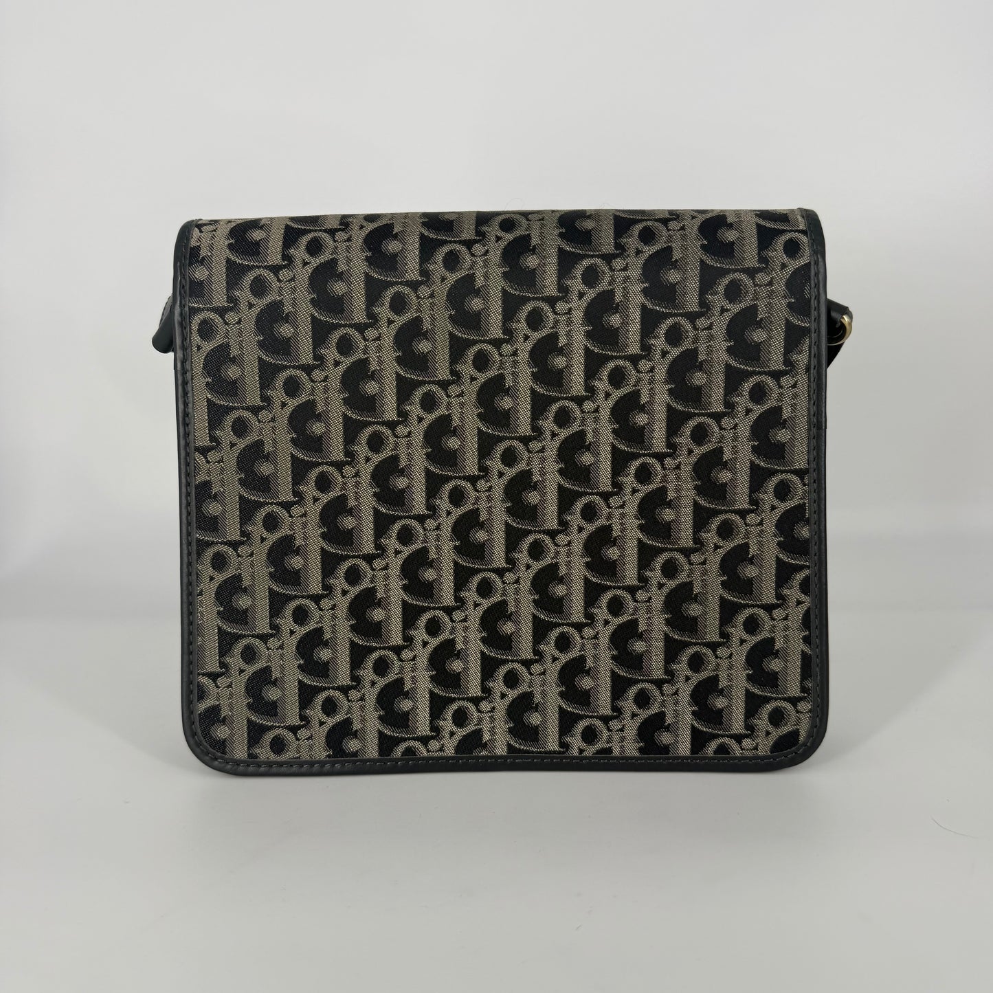 CHRISTIAN DIOR Oblique Canvas Flap Crossbody Bag