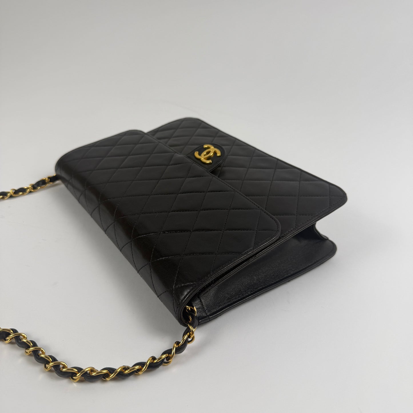 CHANEL Vintage Single Flap — 24K Gold-Plated