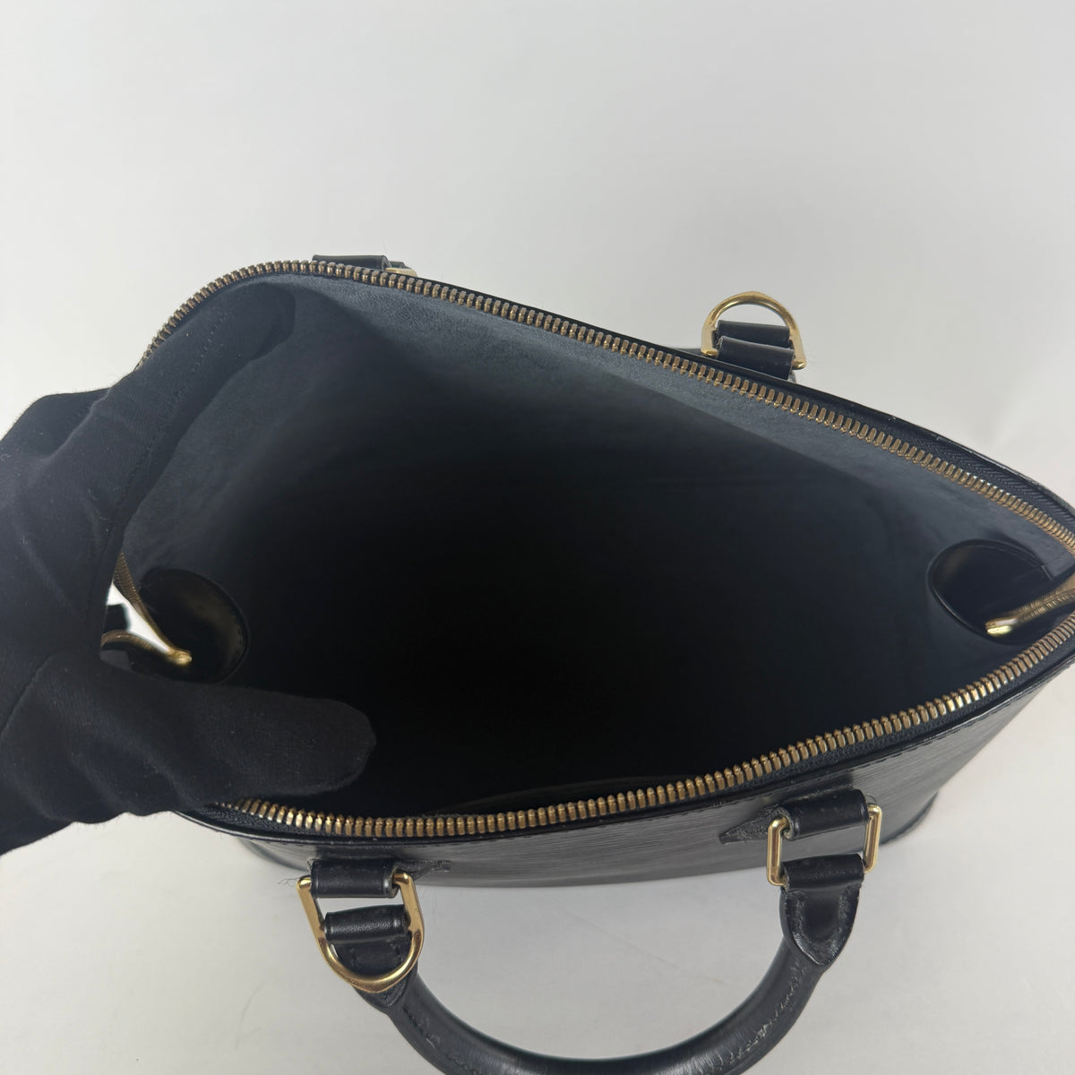 Alma PM — Black Epi Leather — Gold-Tone Hardware