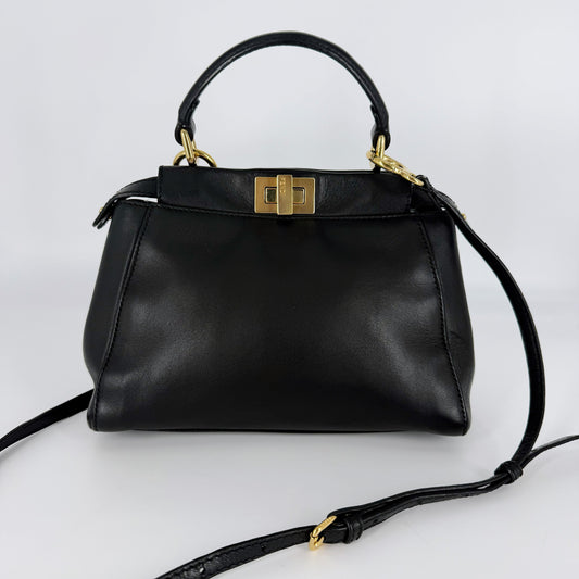FENDI Peekaboo Mini – Black Leather