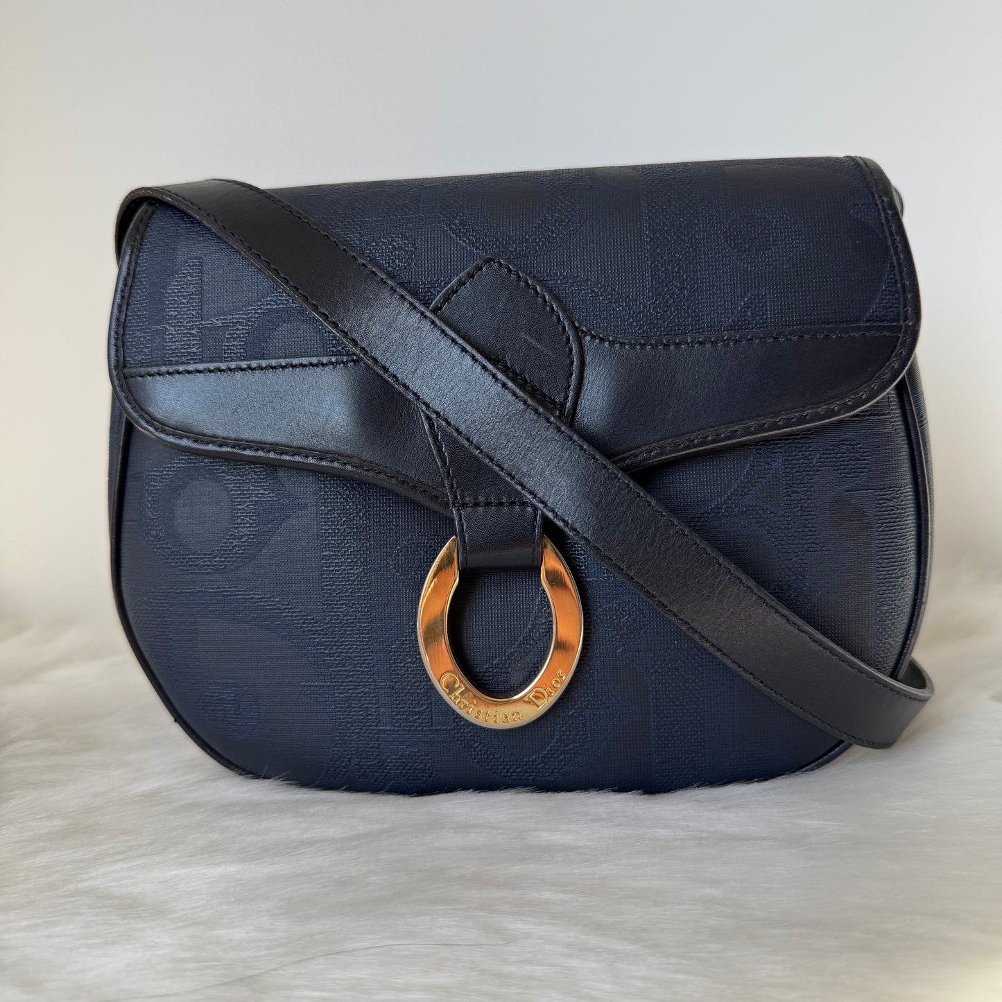 CHRISTIAN DIOR Navy Crossbody Bag