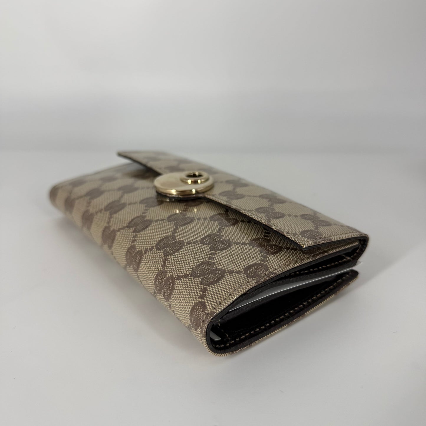 GUCCI GG Canvas Continental Flap Wallet