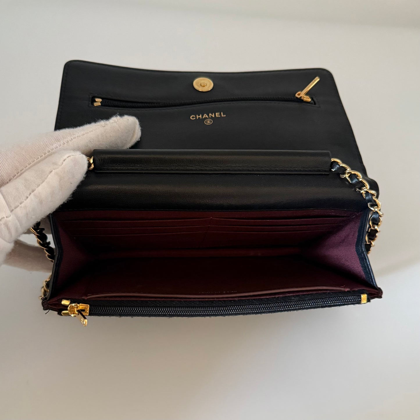 Chanel Classic Wallet on Chain (WOC)