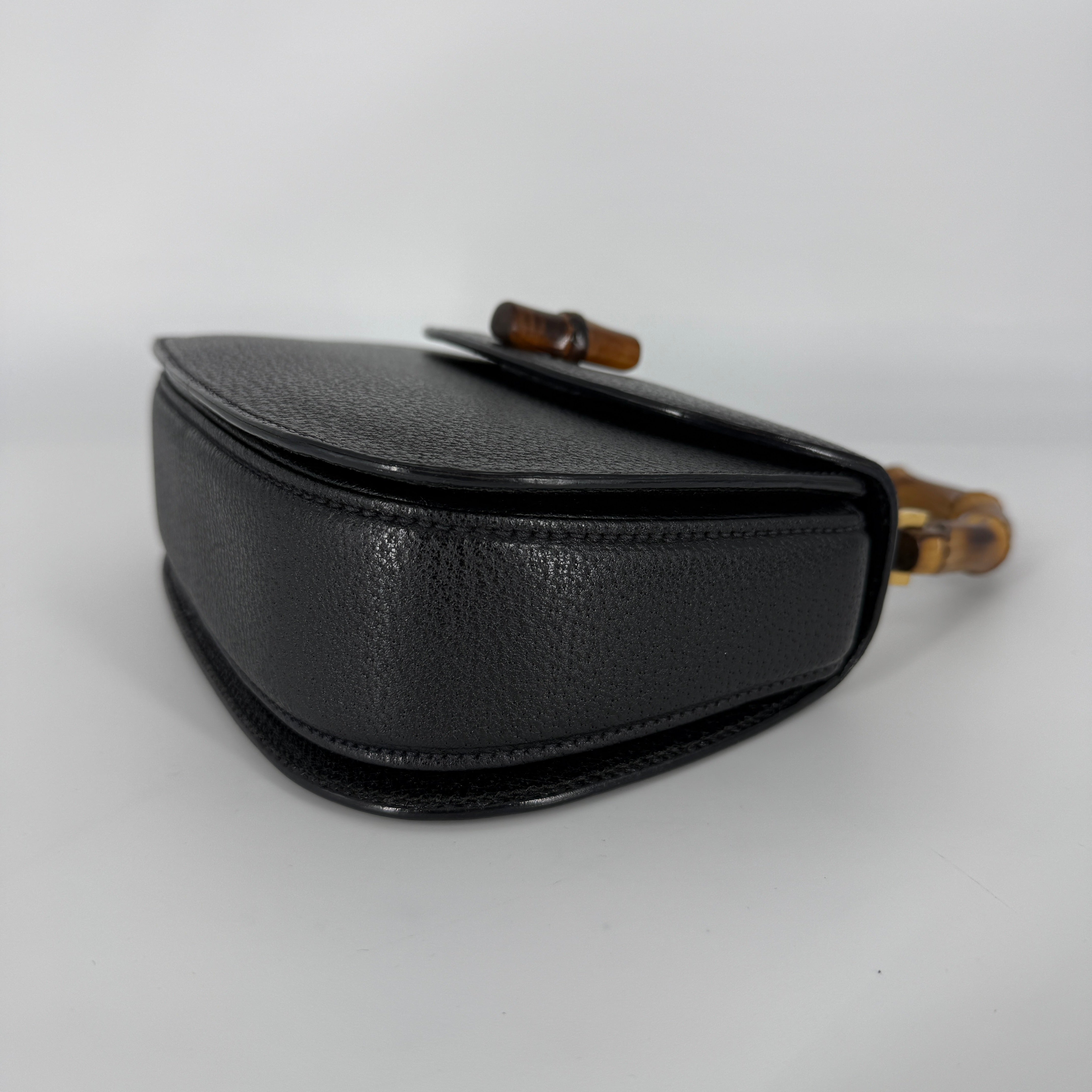 Bamboo Top Handle Bag – Black
