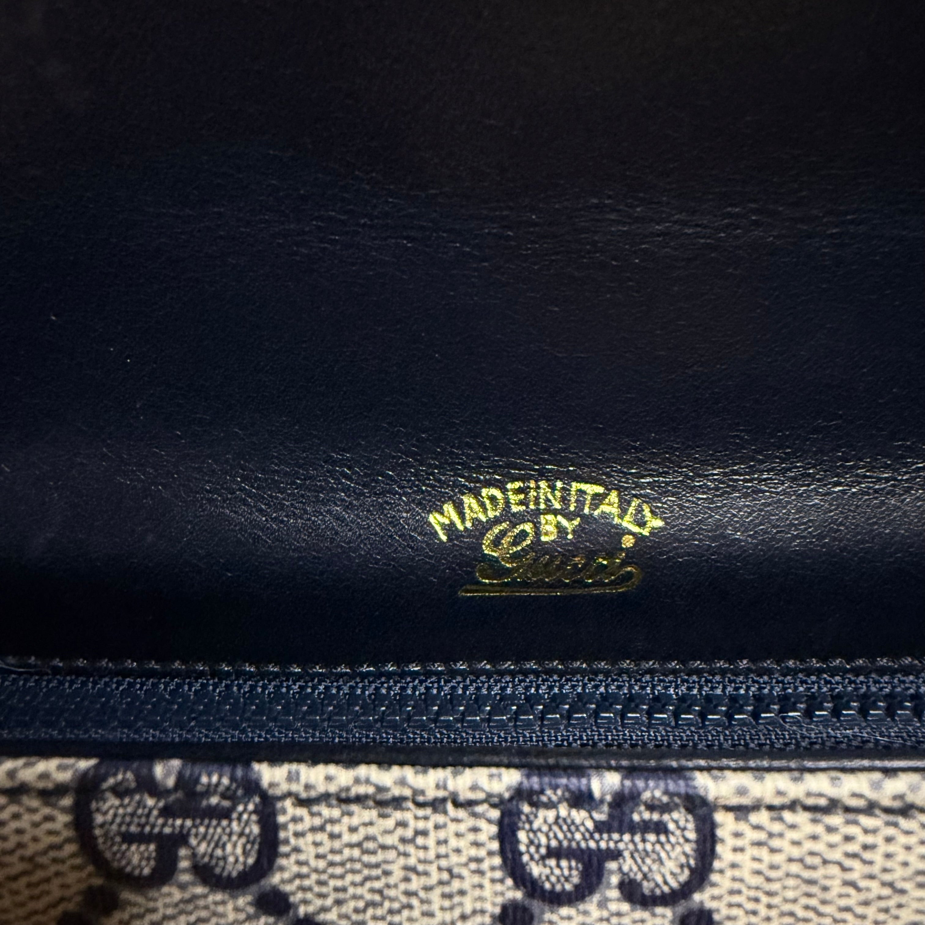 Navy GG Web Crossbody