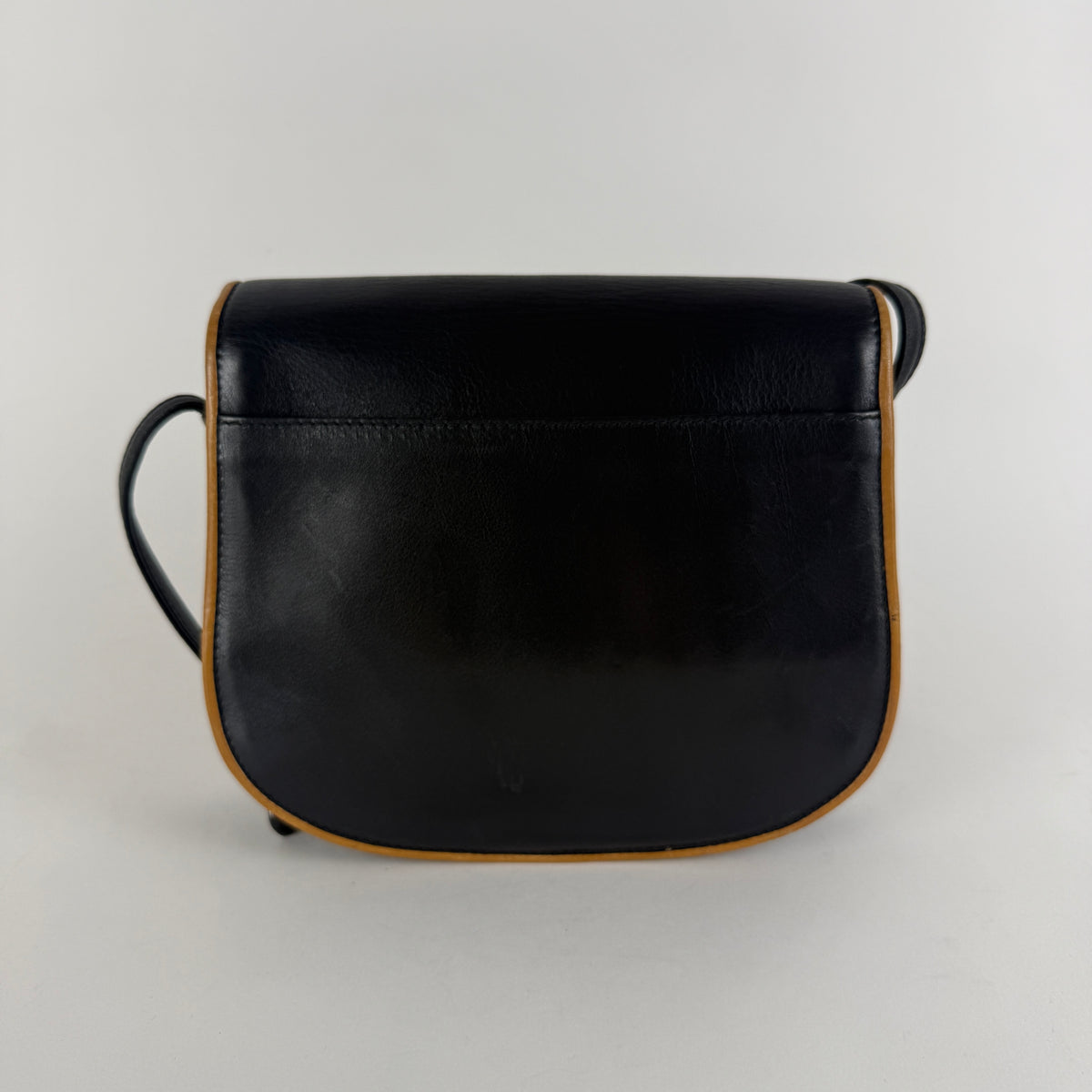 Vintage — Black Leather — Gold-Tone Hardware