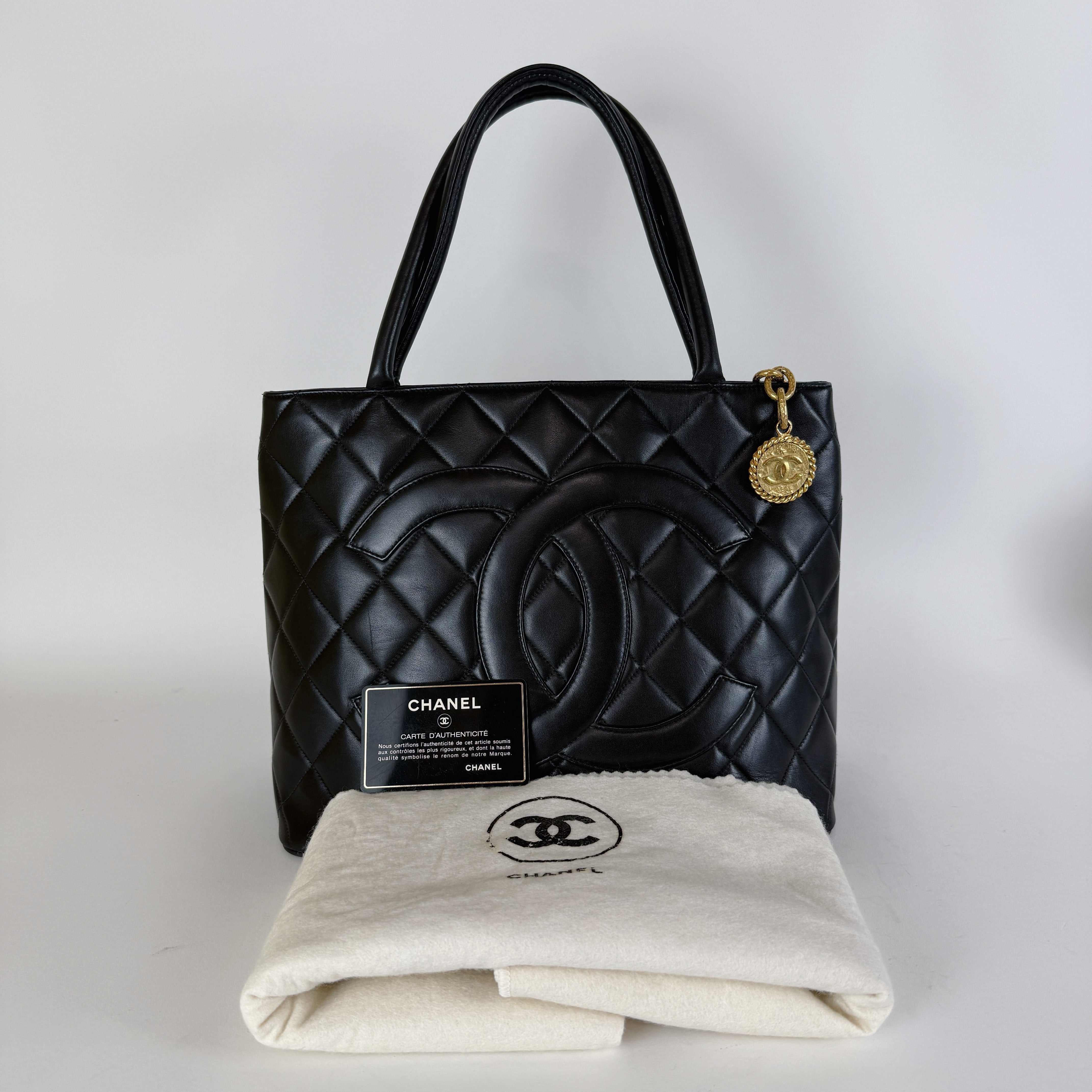 Vintage Medallion Tote — 24K Gold Hardware
