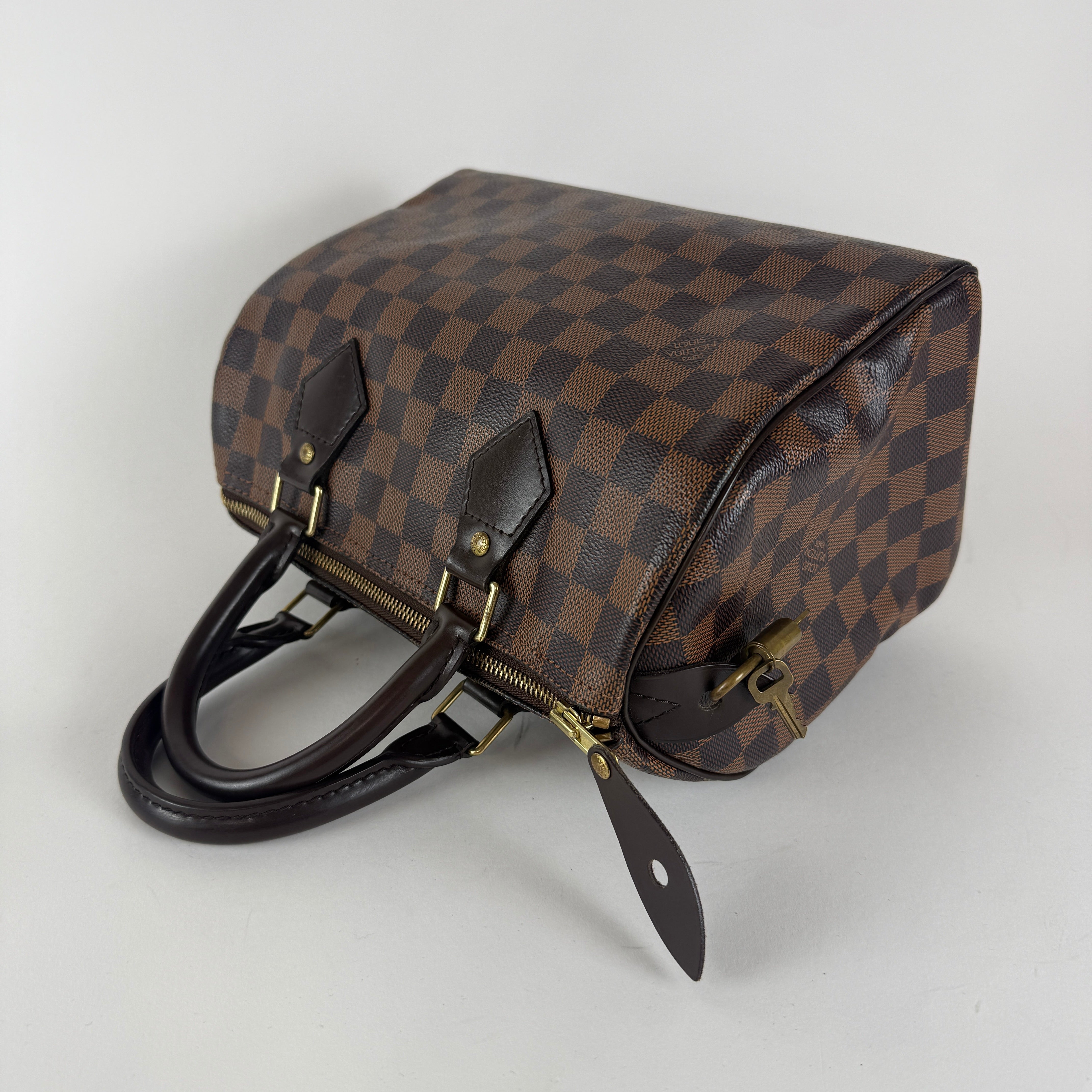 Speedy 25 — Damier Ebene Canvas