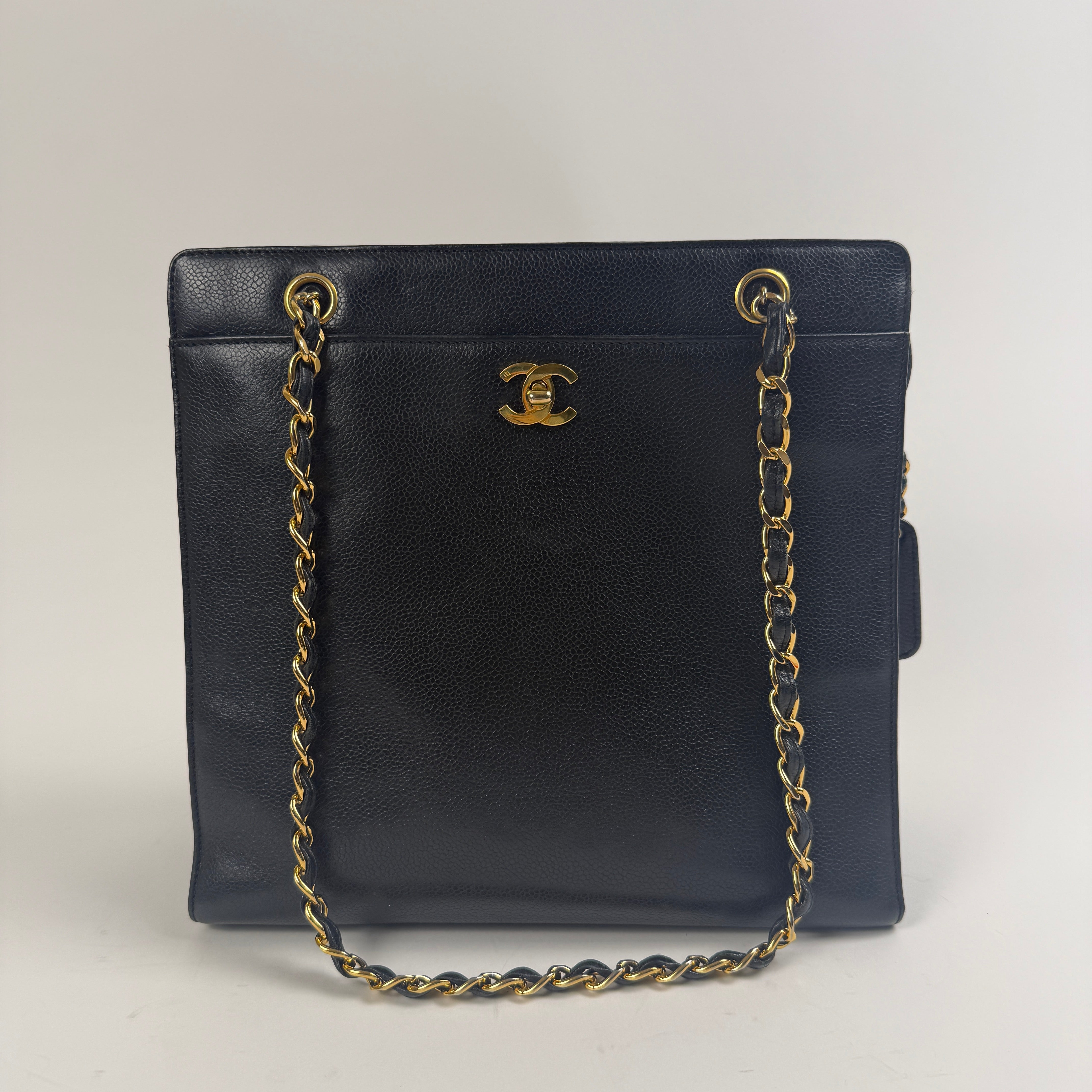 Vintage Caviar Tote — 24K Gold