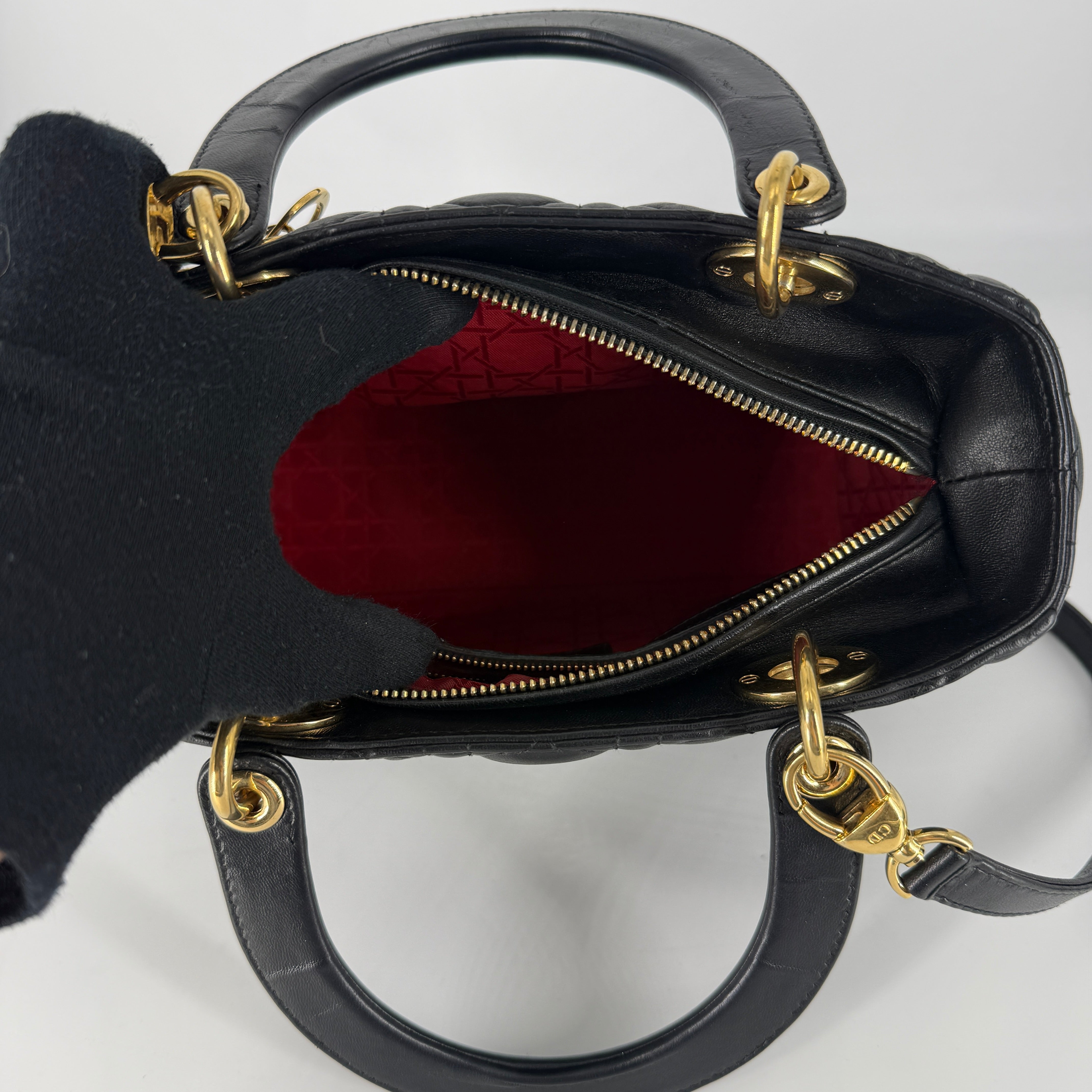 LADY DIOR Black Cannage Médium