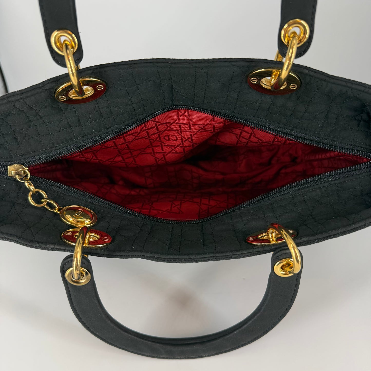 LADY DIOR Large – Black Nylon