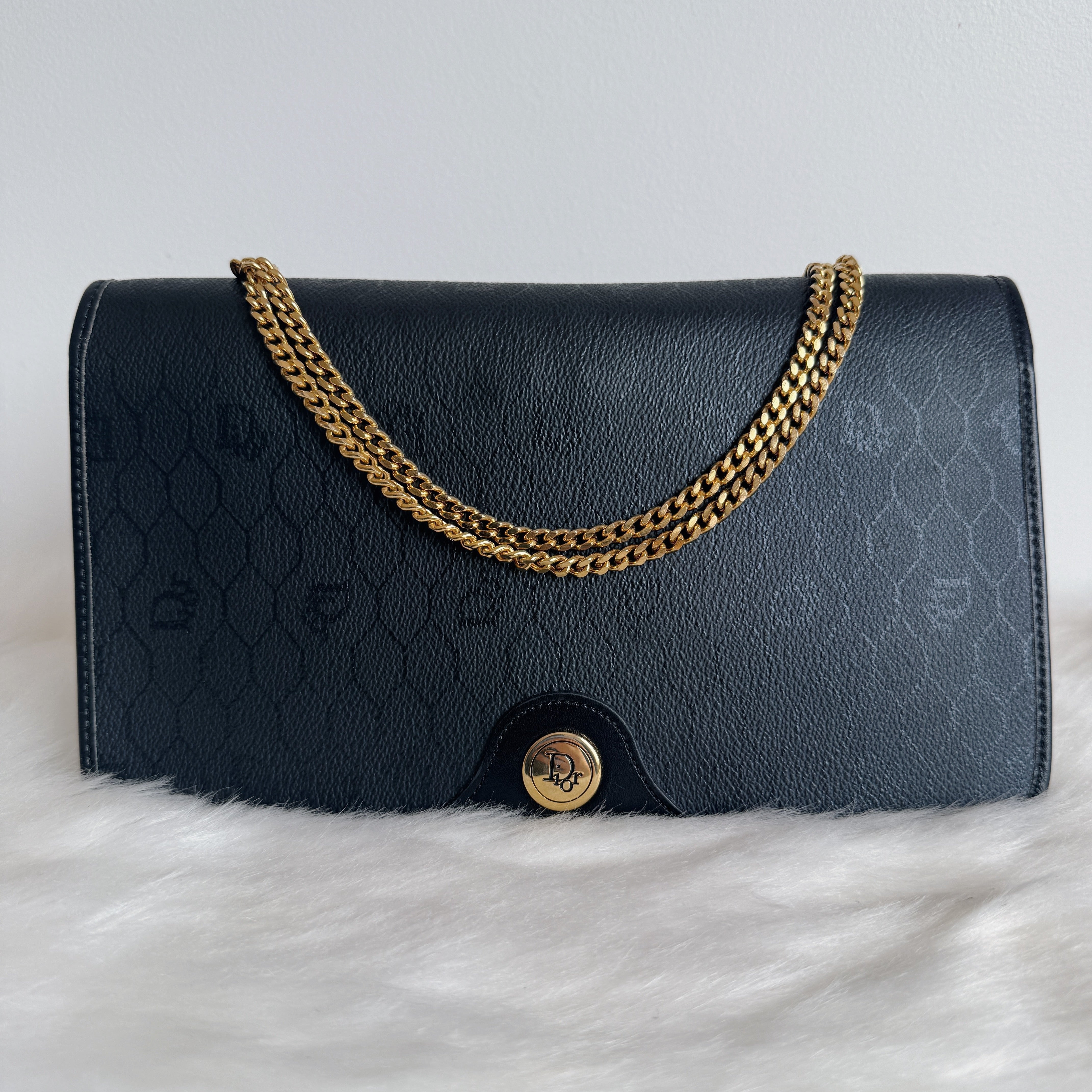 Vintage Black Chain Clutch