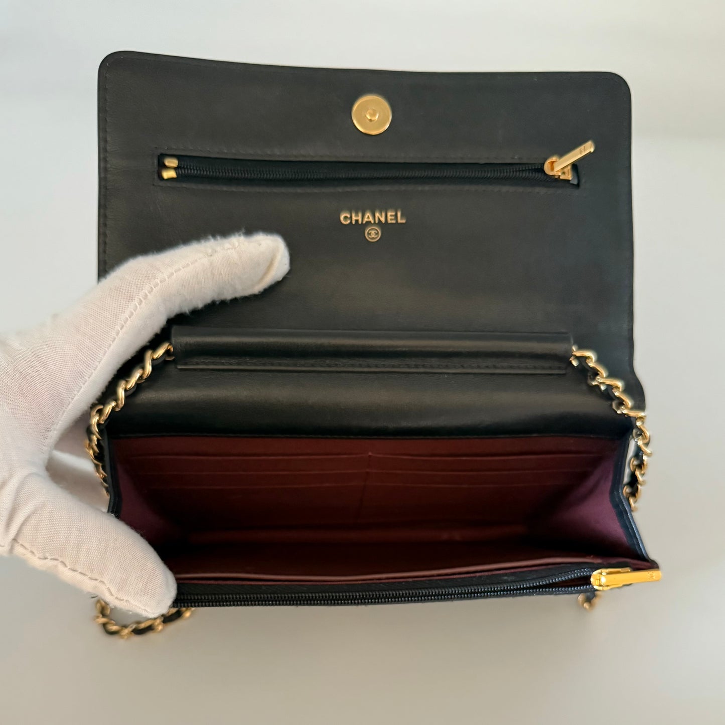 Chanel Classic Wallet on Chain (WOC)