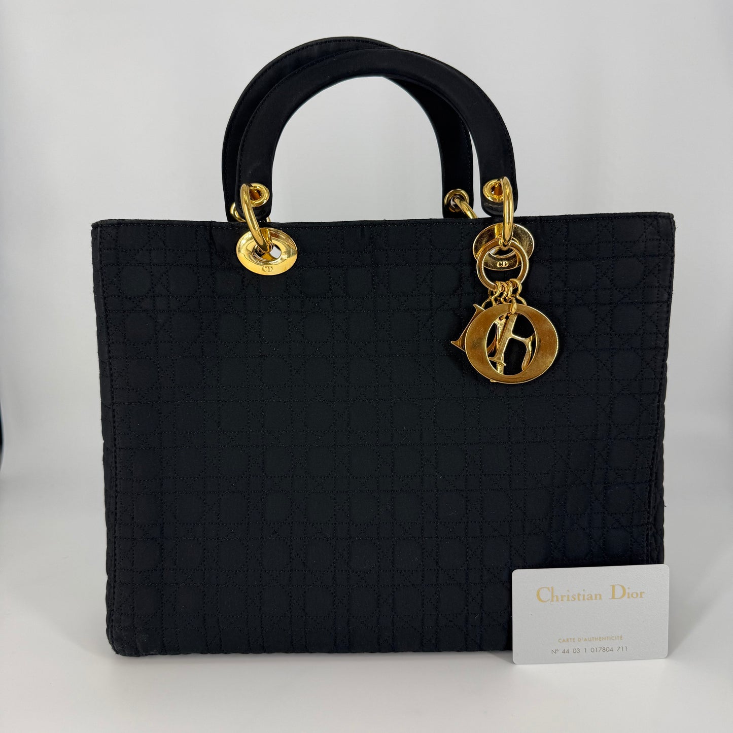 LADY DIOR Large – Black Nylon