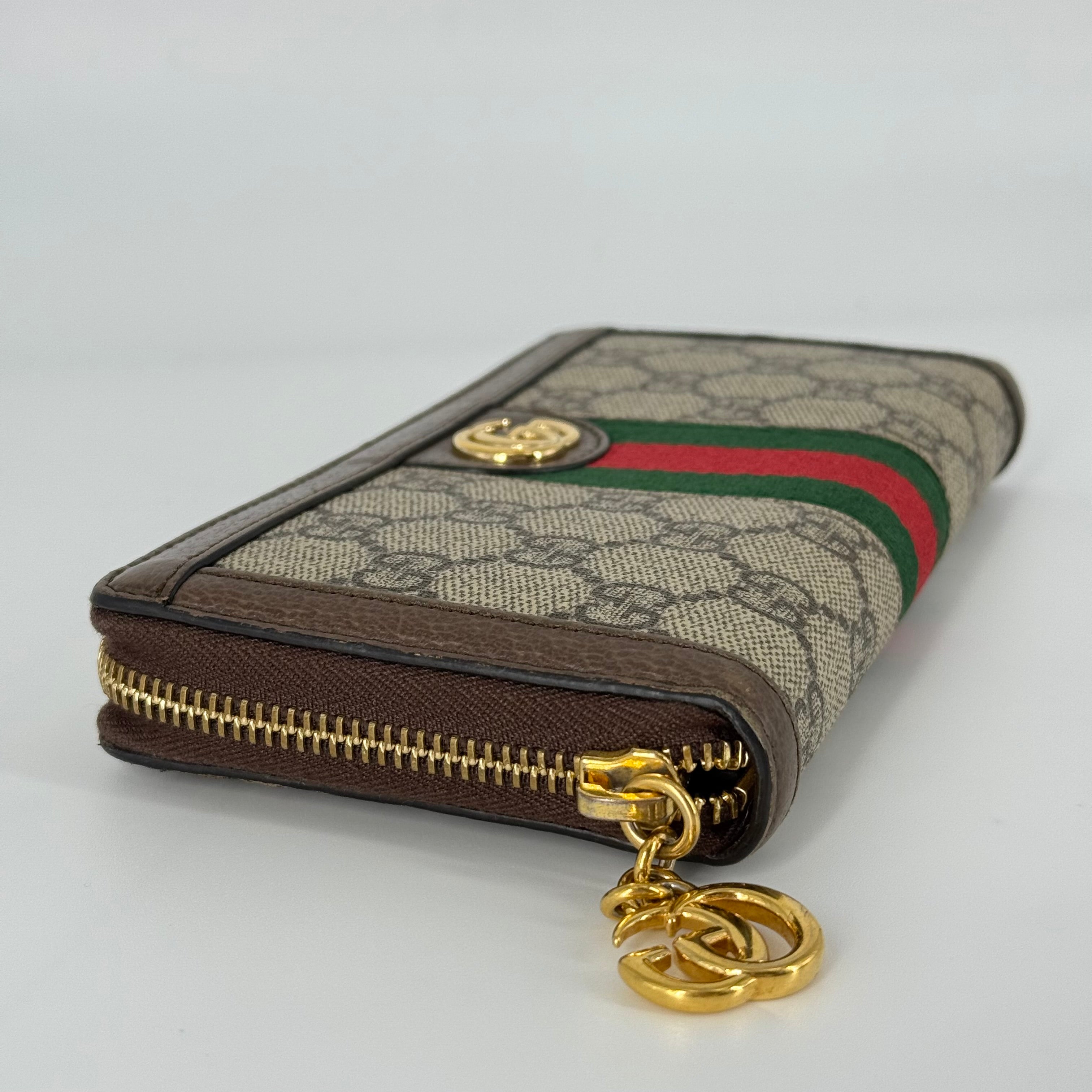 Ophidia GG Supreme Zip-Around Wallet