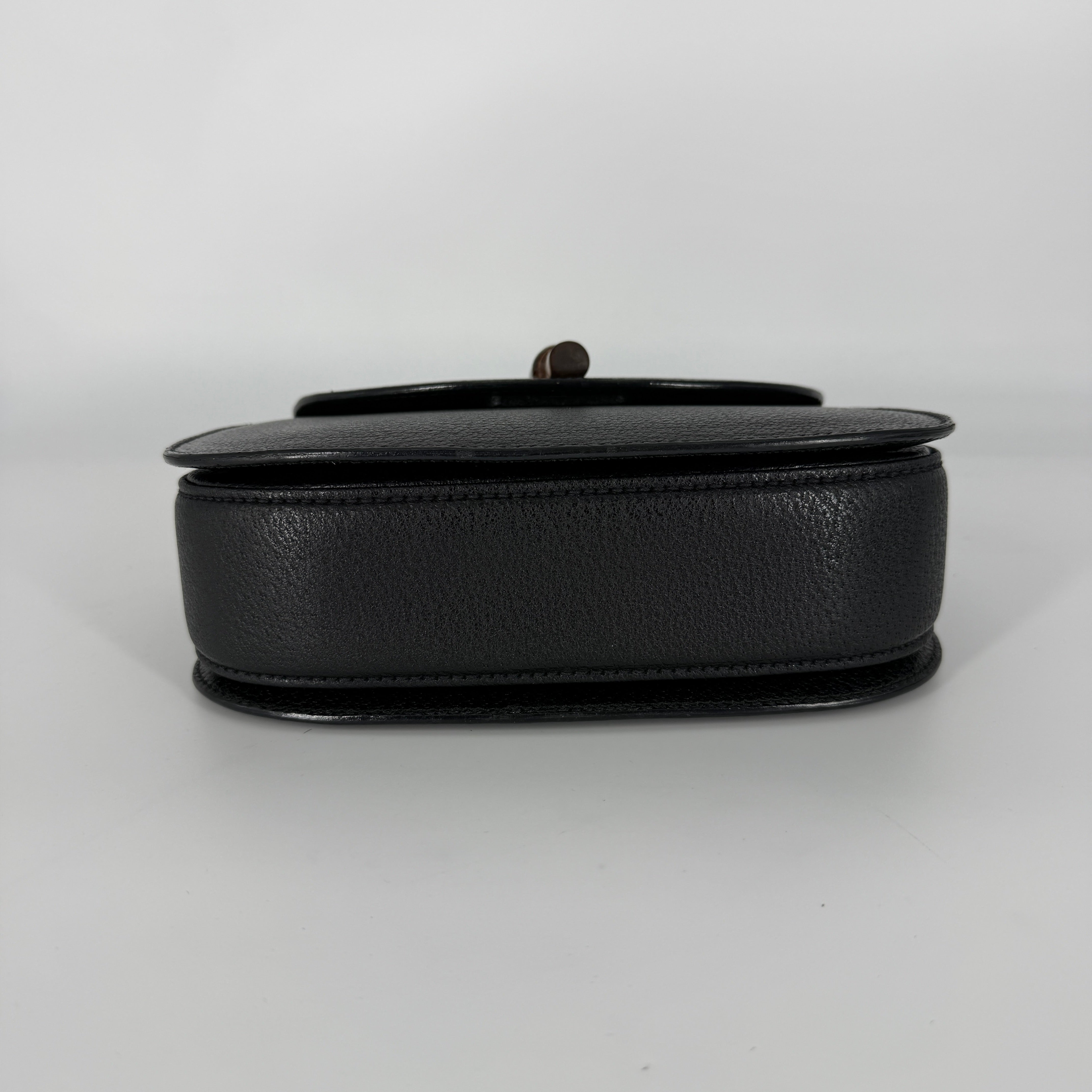 Bamboo Top Handle Bag – Black