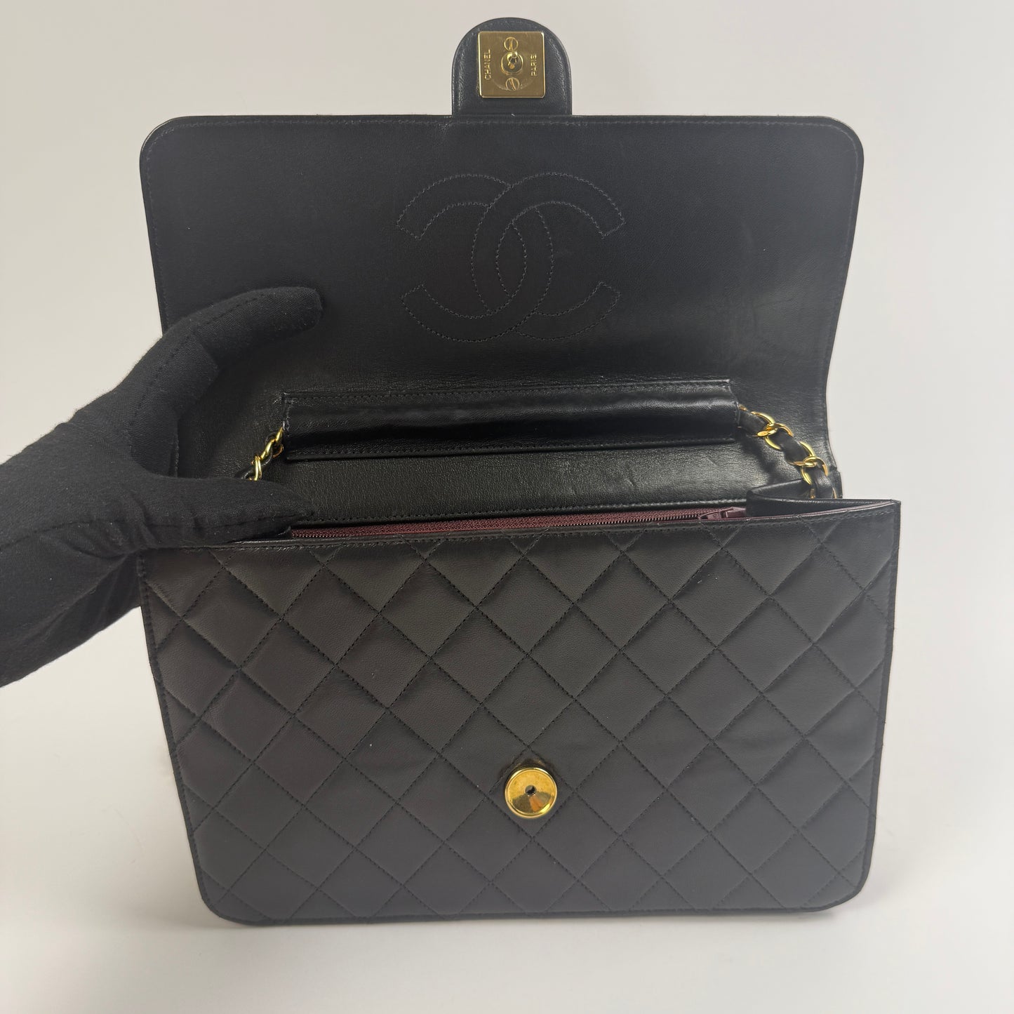 CHANEL Vintage Single Flap — 24K Gold-Plated