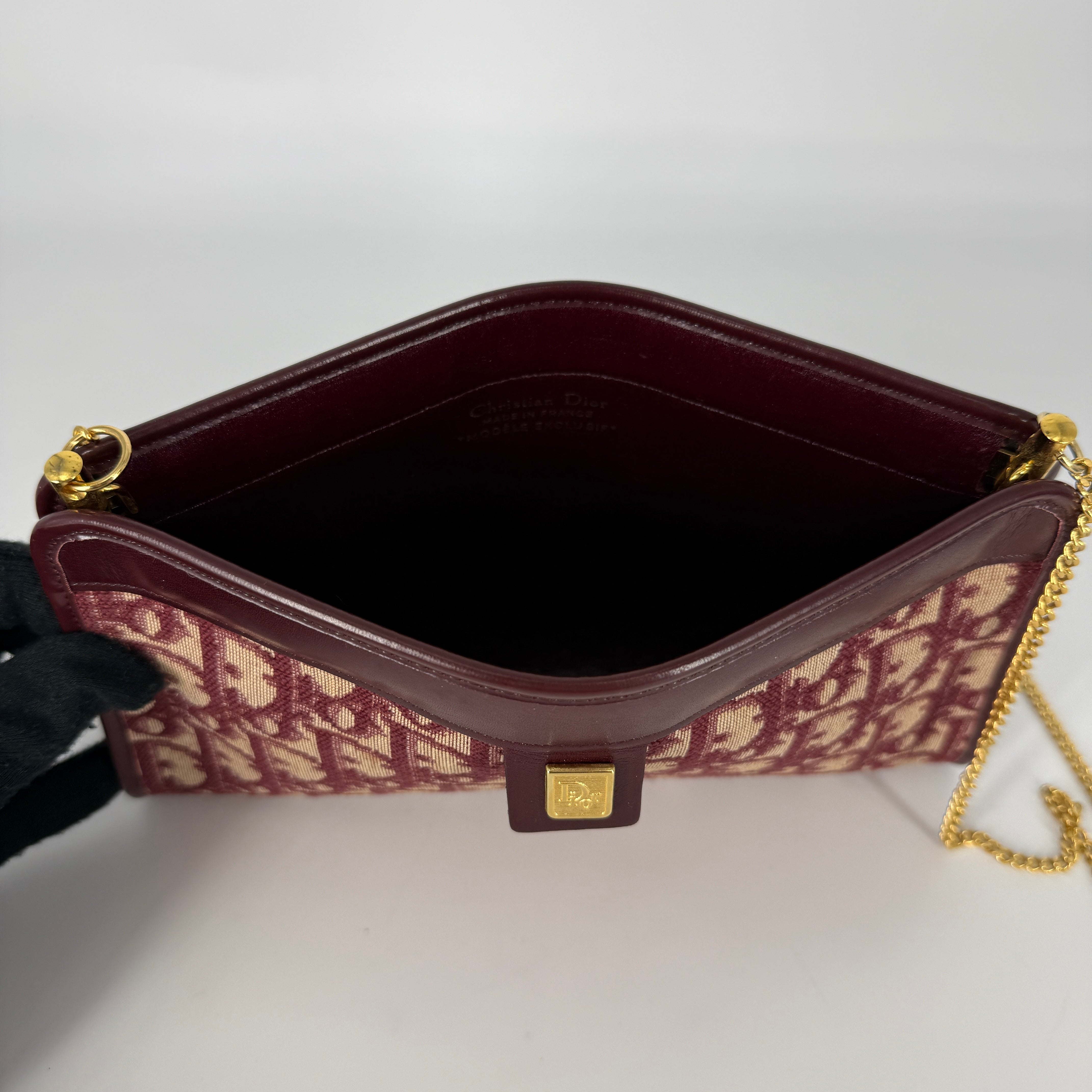 Vintage Chain Clutch — Oblique Canvas & Leather