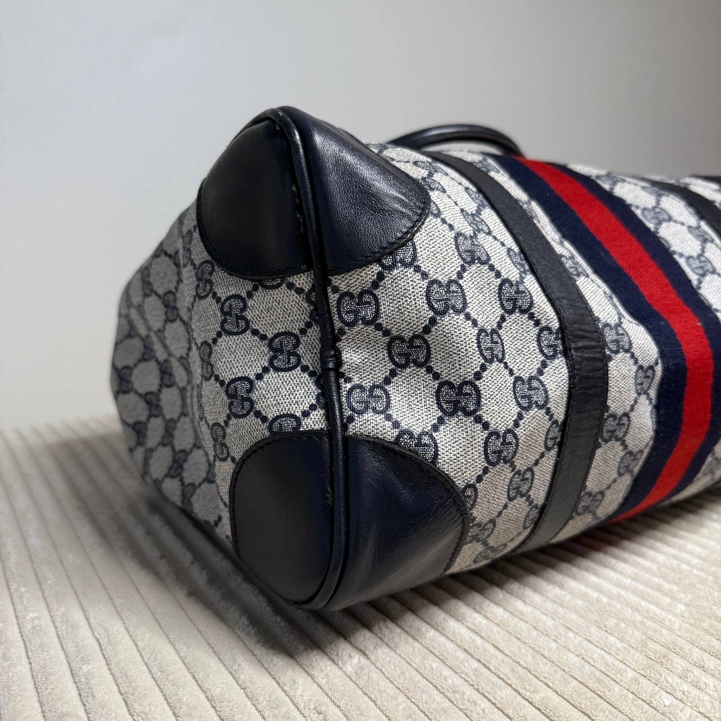 Gucci - Web Supreme Canvas Boston Bag