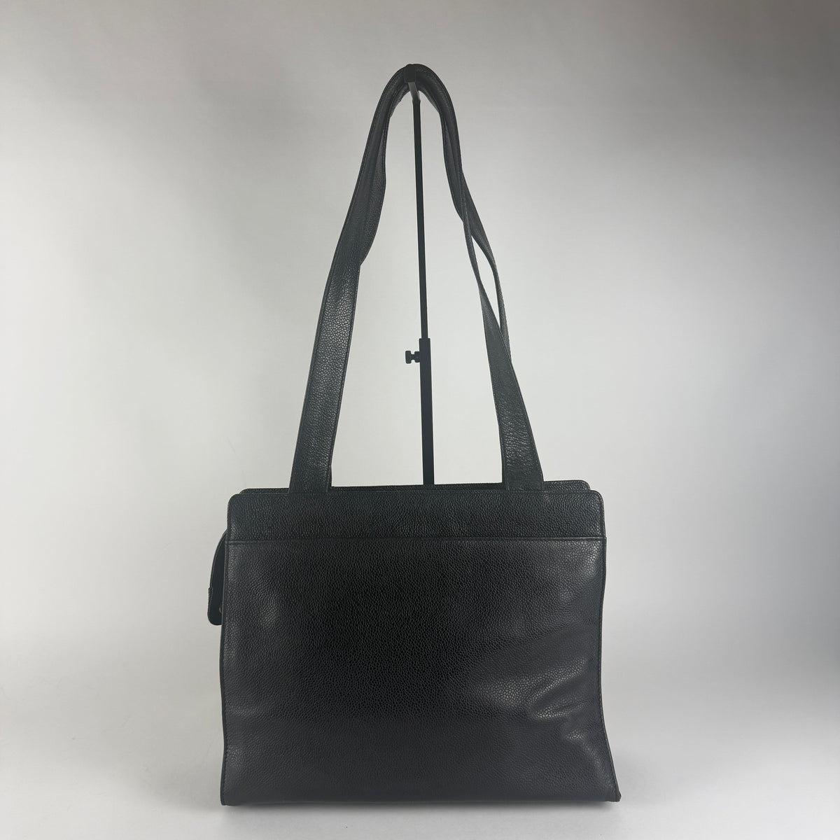 Vintage Tote — Black Caviar Leather — 24K Gold Hardware