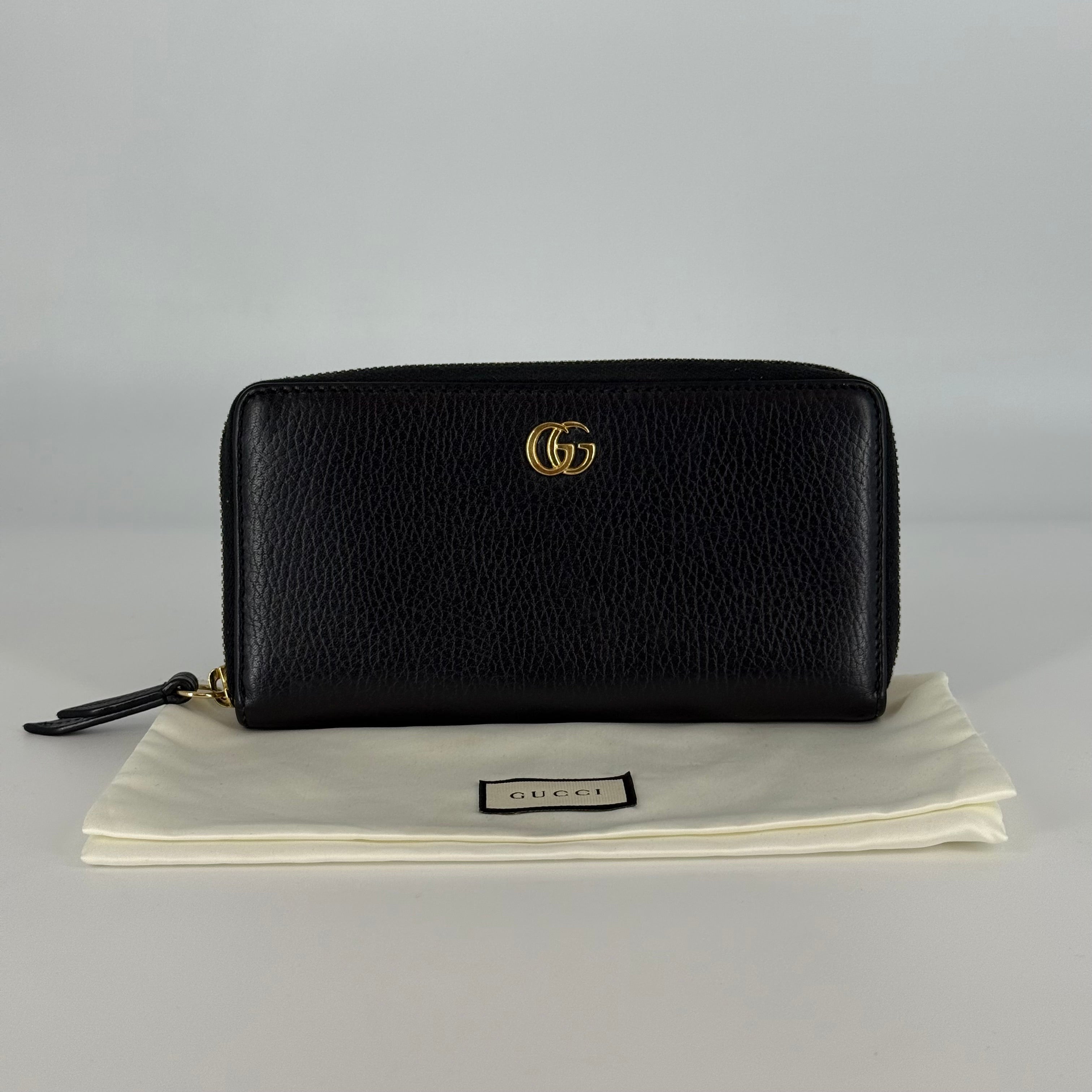 GG Marmont Round Zipper Long Wallet