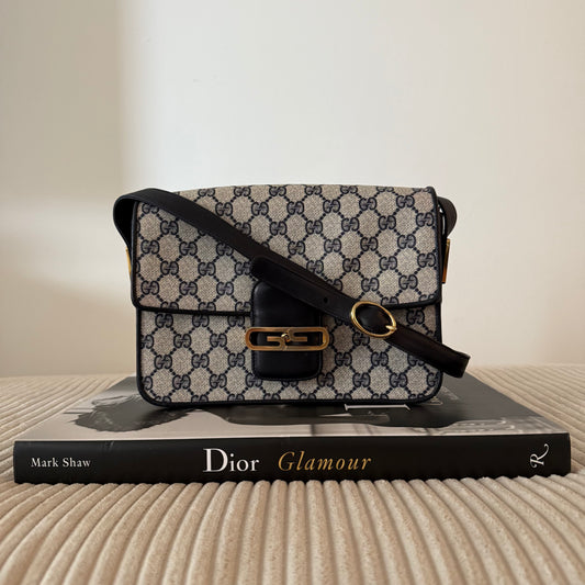 Gucci Navy GG Web Crossbody