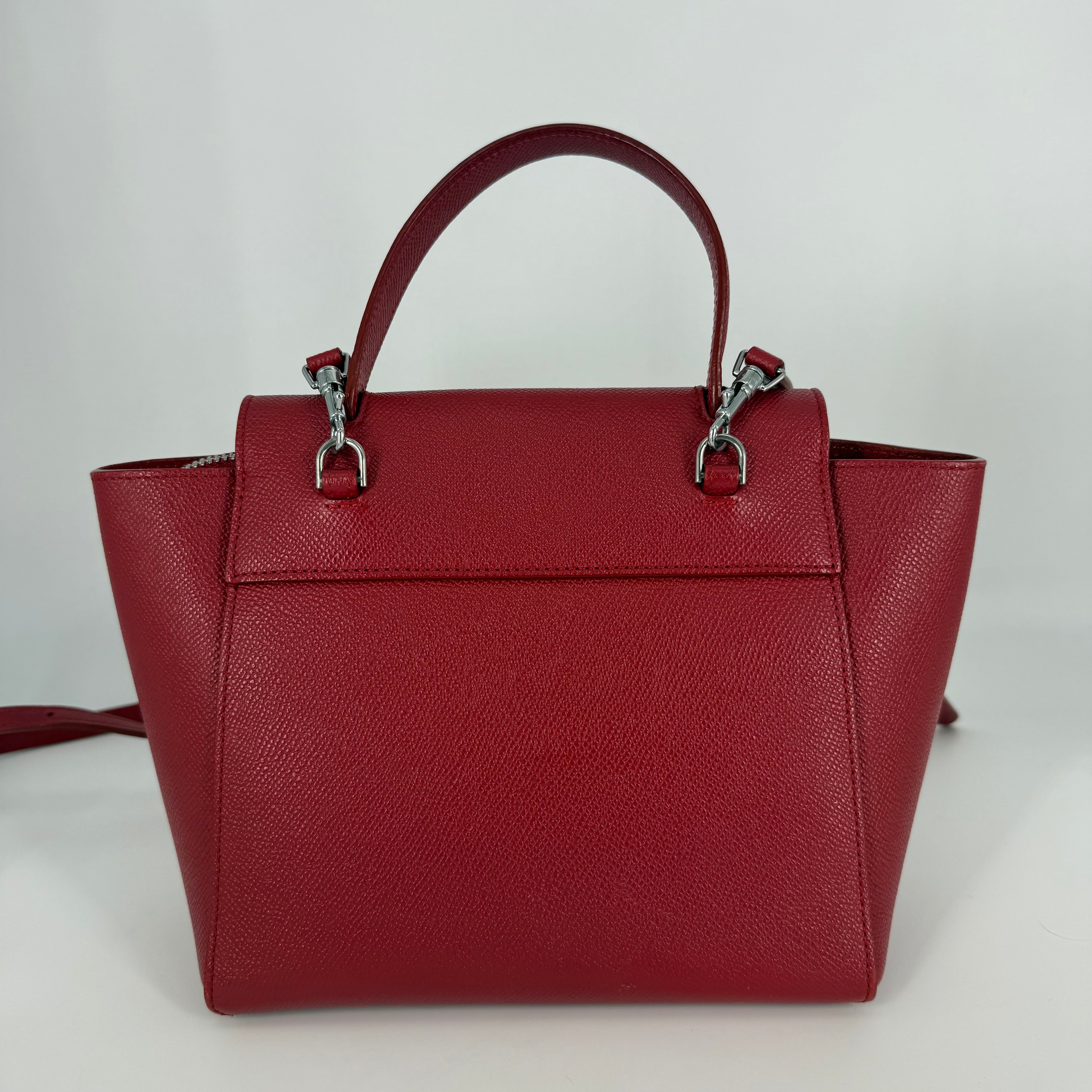 Nano Belt Red Crossbody Bag