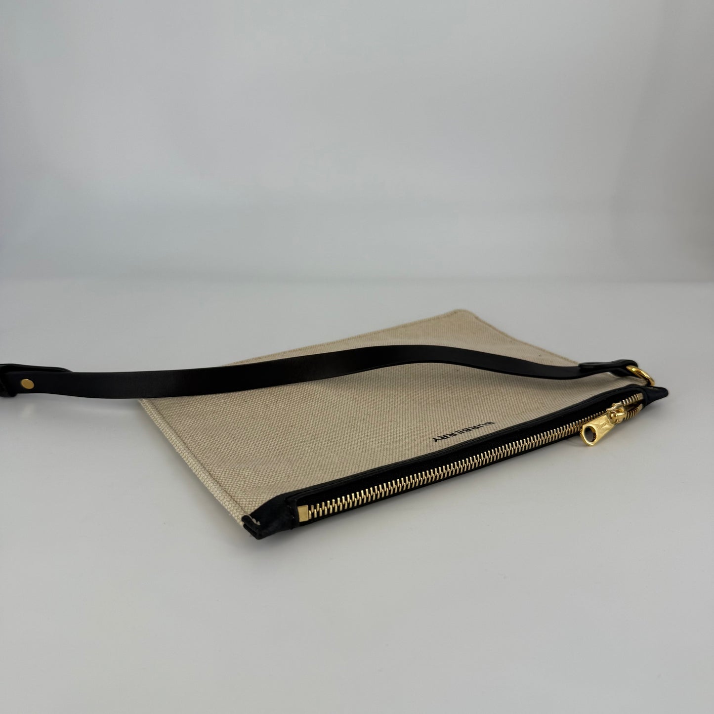 BURBERRY Canvas Tote Bag with Interior Pouch