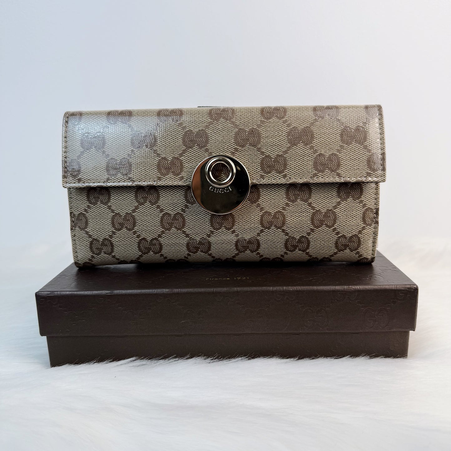GUCCI GG Canvas Continental Flap Wallet