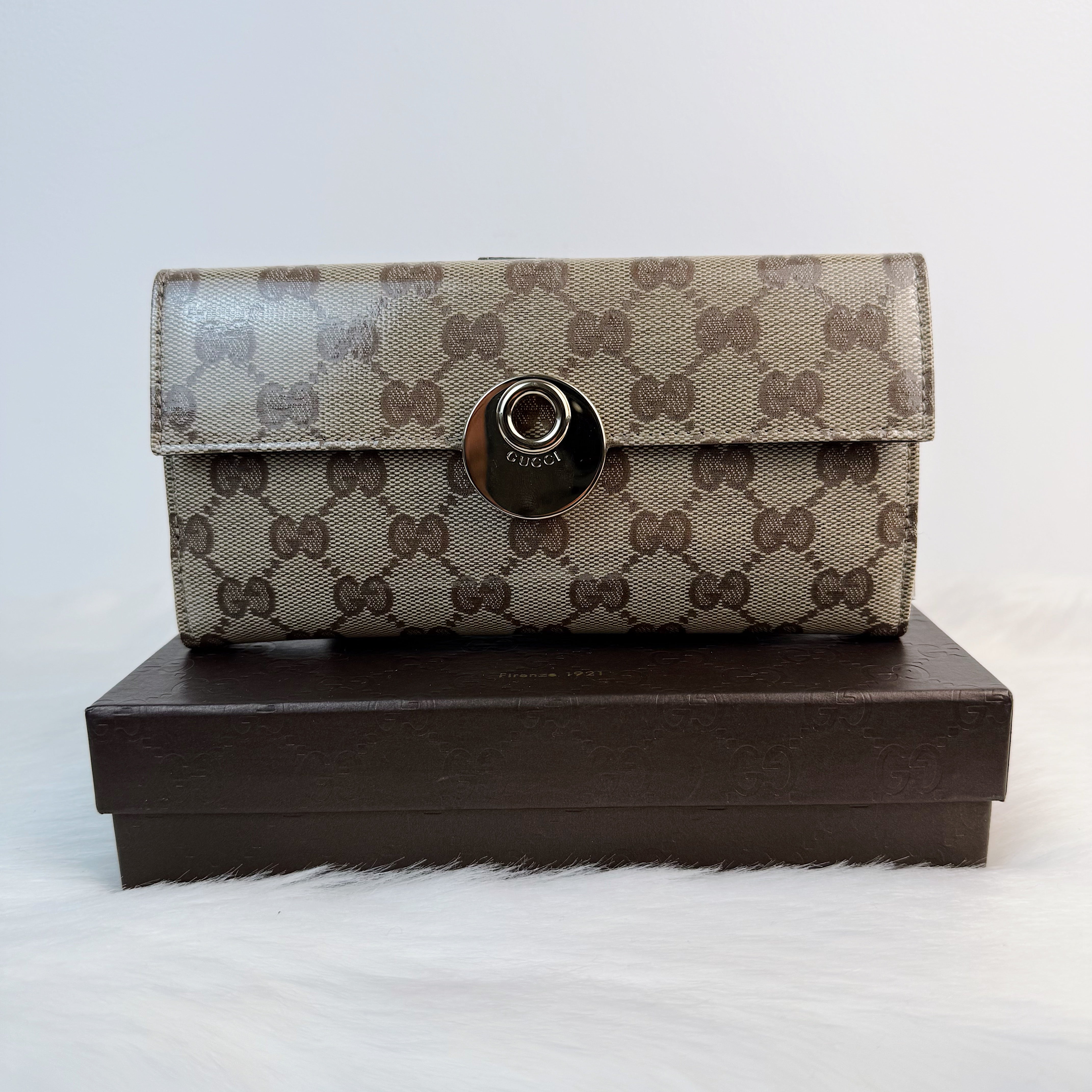 GG Canvas Continental Flap Wallet