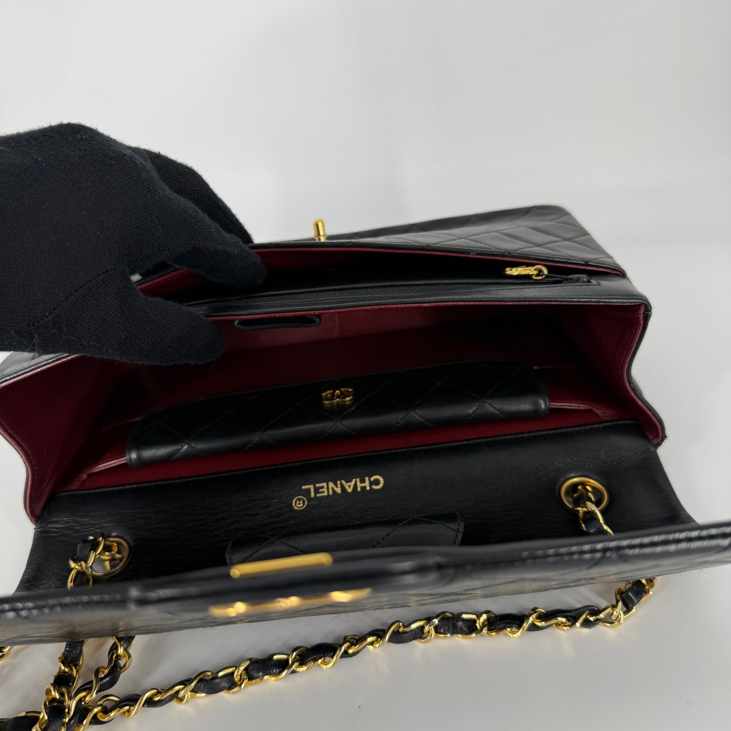 Chanel Vintage Single Flap Shoulder Bag 24k Gold