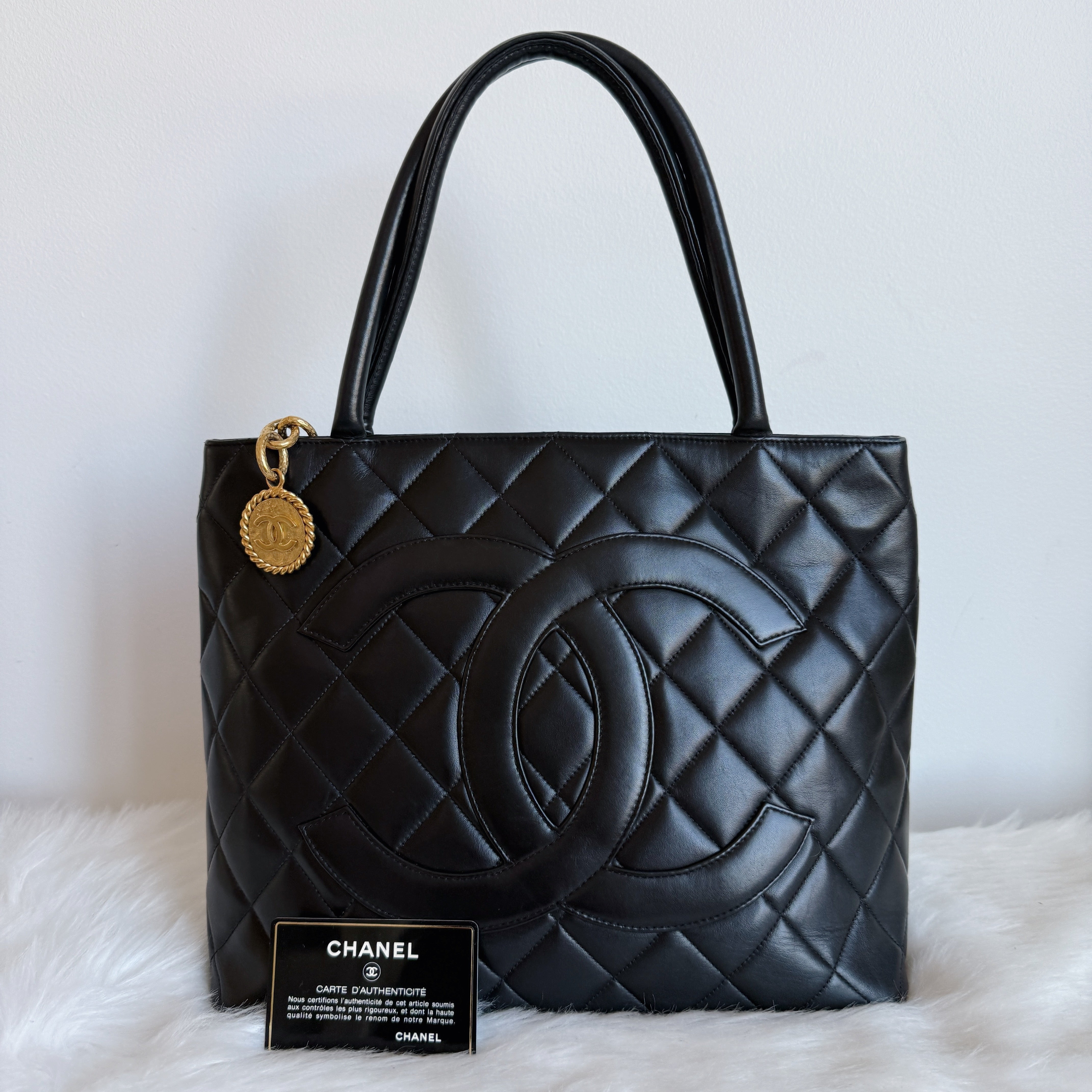 Vintage Medallion Tote — 24K Gold Hardware