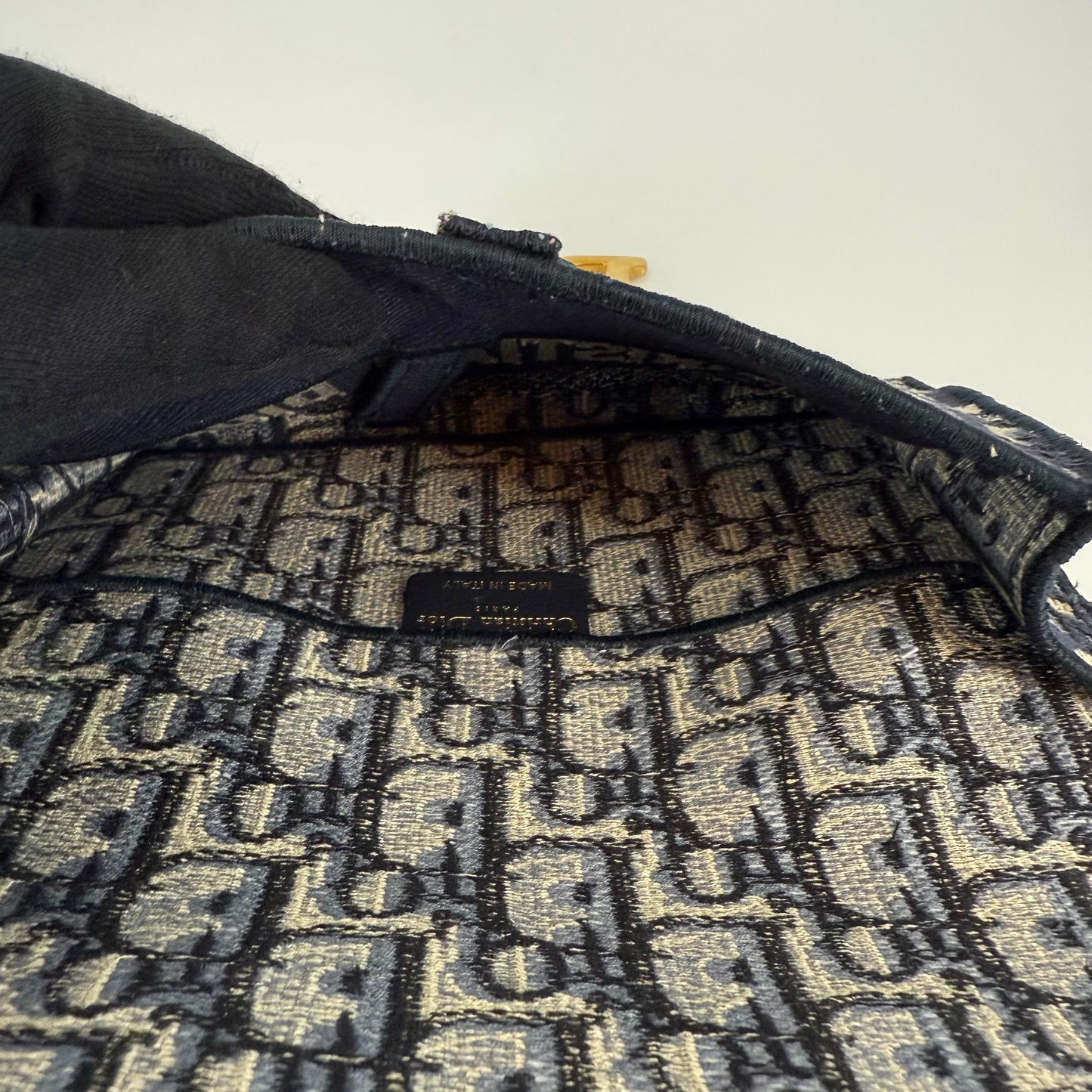 CHRISTIAN DIOR Saddle Canvas Bag