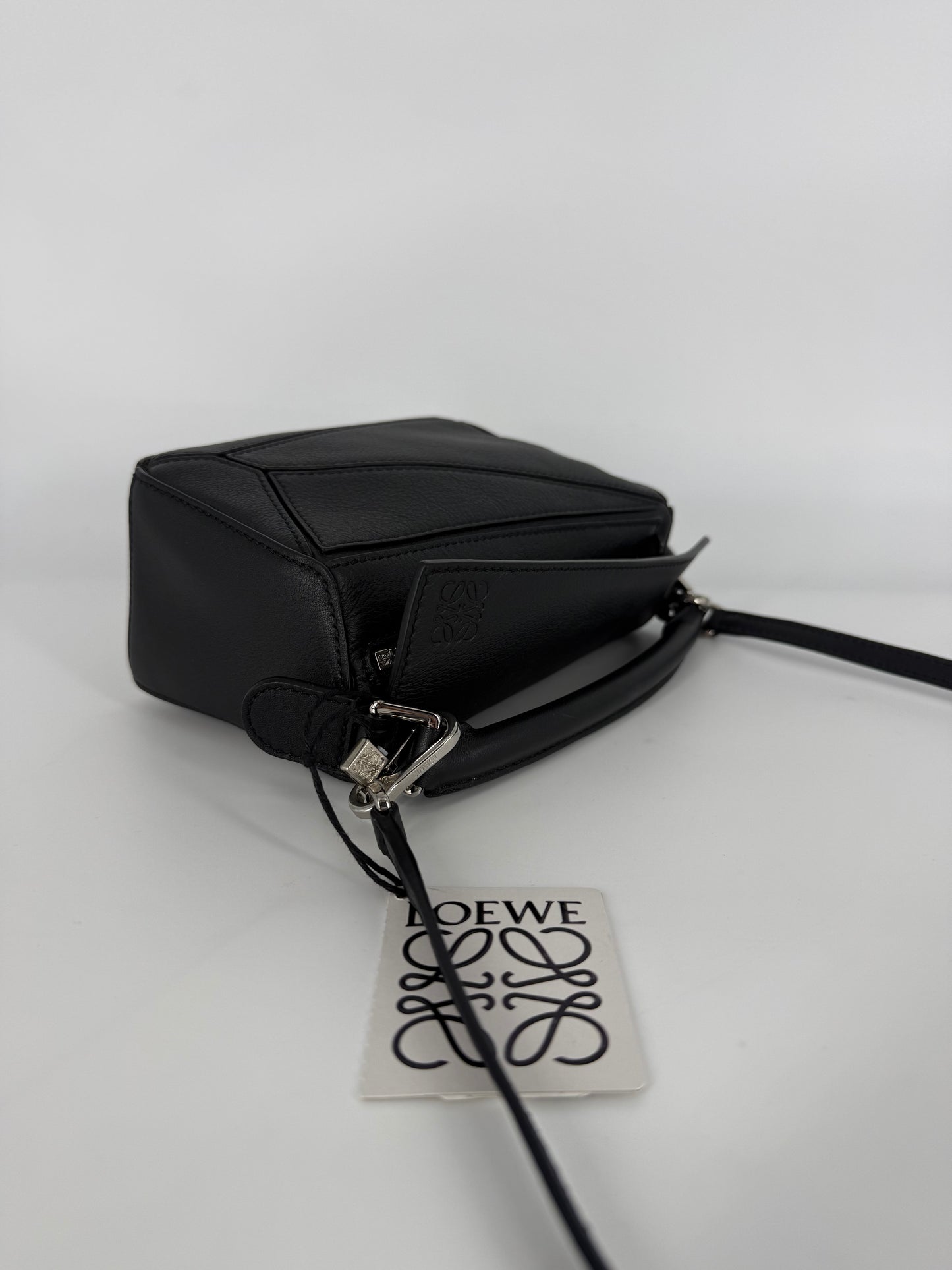 LOEWE Mini Puzzle – Black Leather