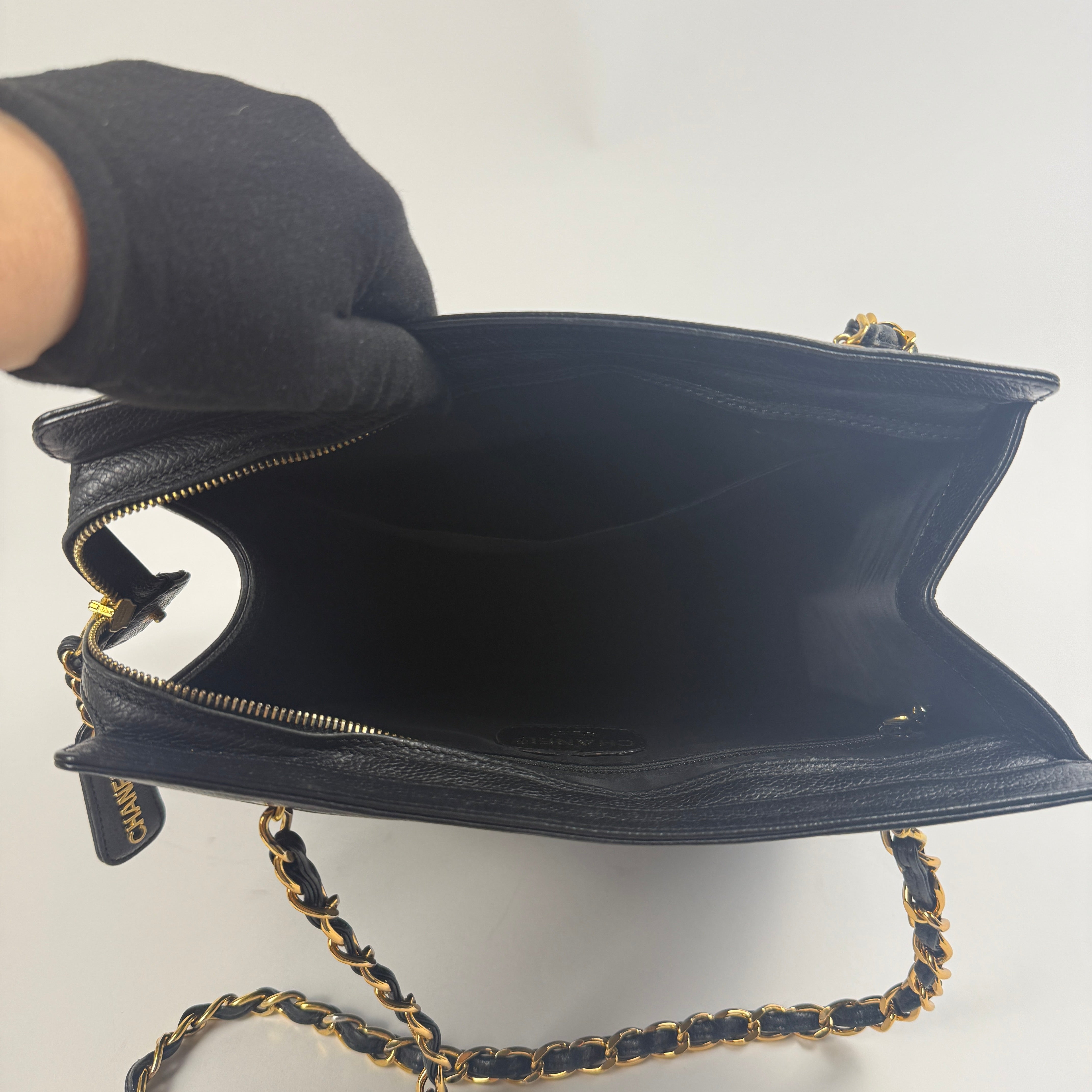 Vintage Caviar Tote — 24K Gold