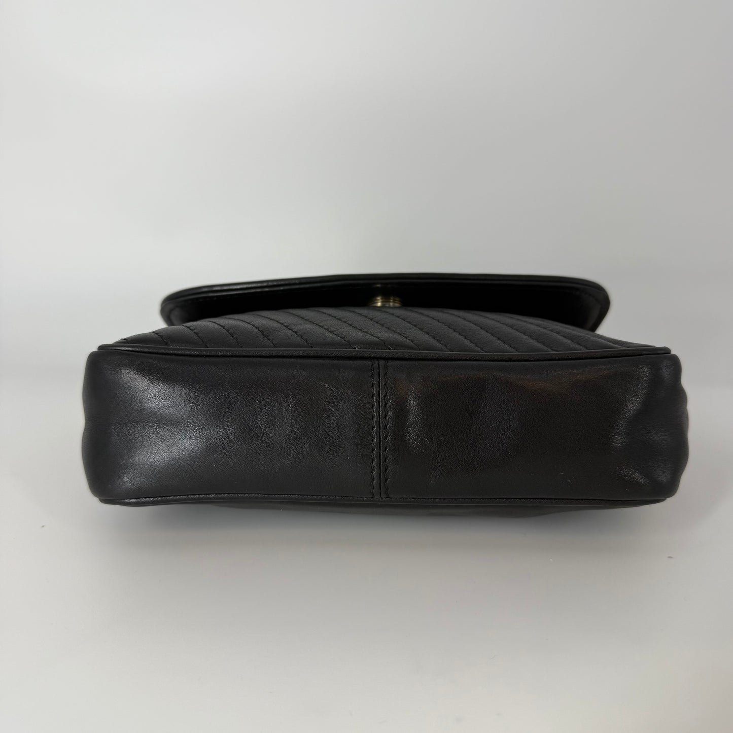 CELINE Leather Chain Shoulder Bag