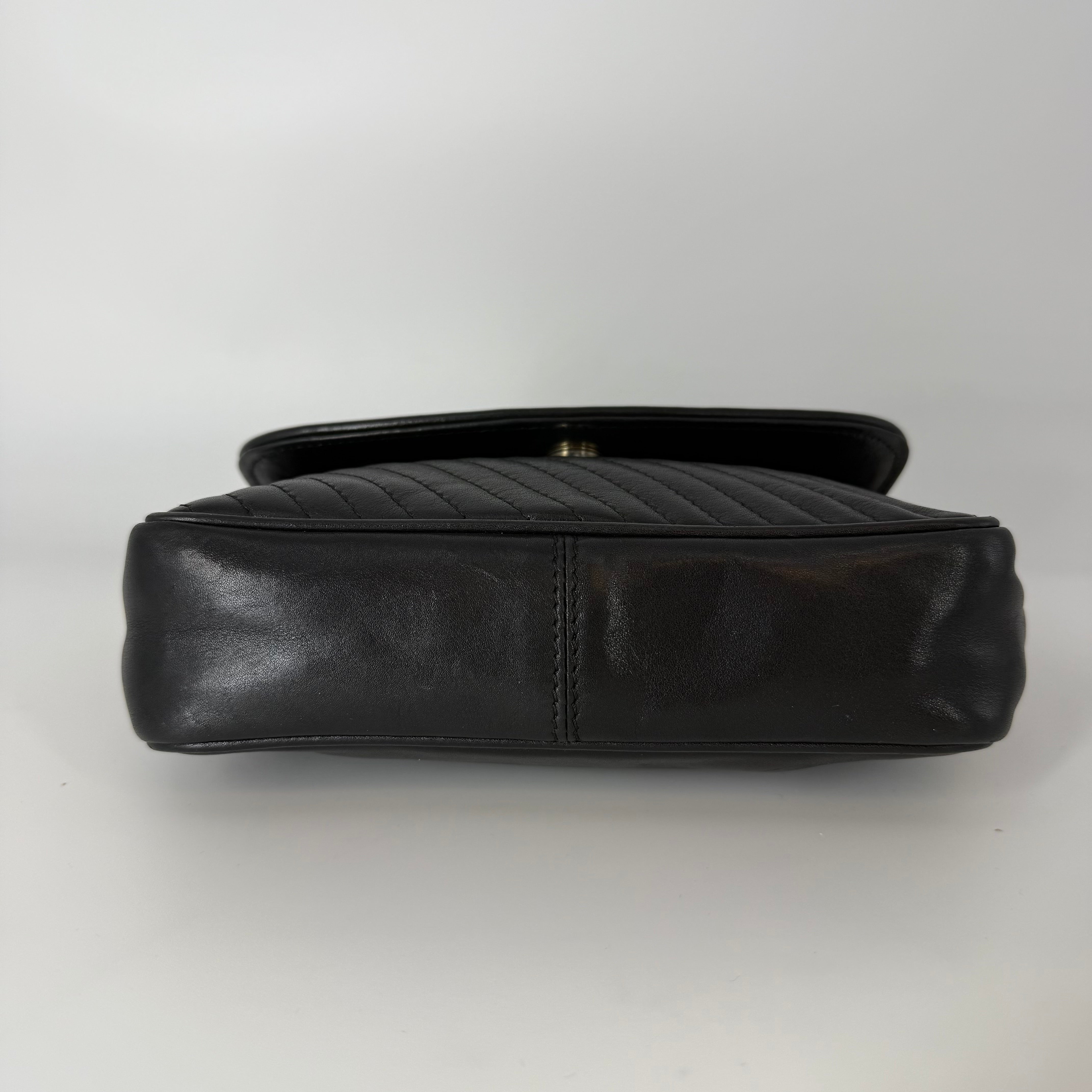CELINE Leather Chain Shoulder Bag