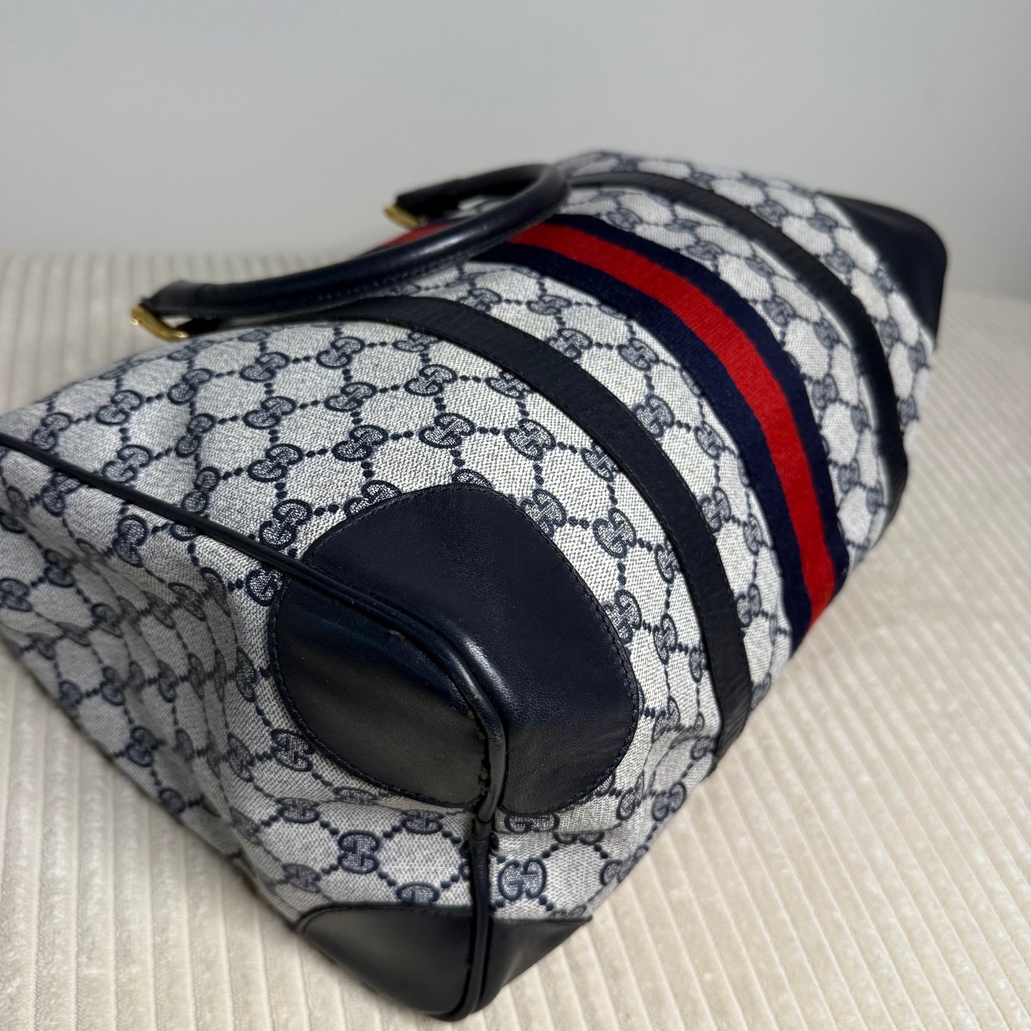 Gucci - Web Supreme Canvas Boston Bag