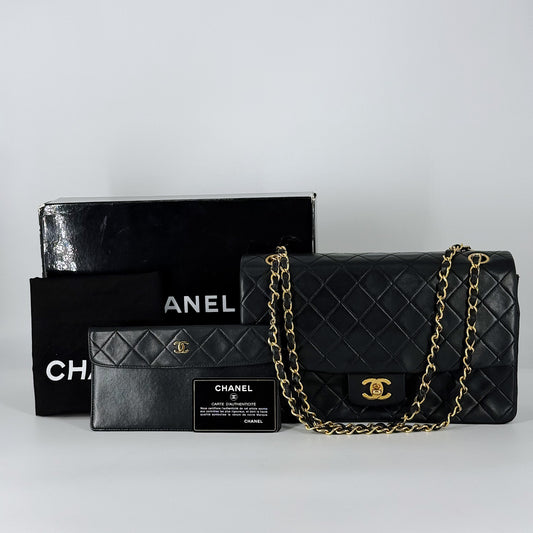 Chanel Vintage Single Flap Shoulder Bag 24k Gold