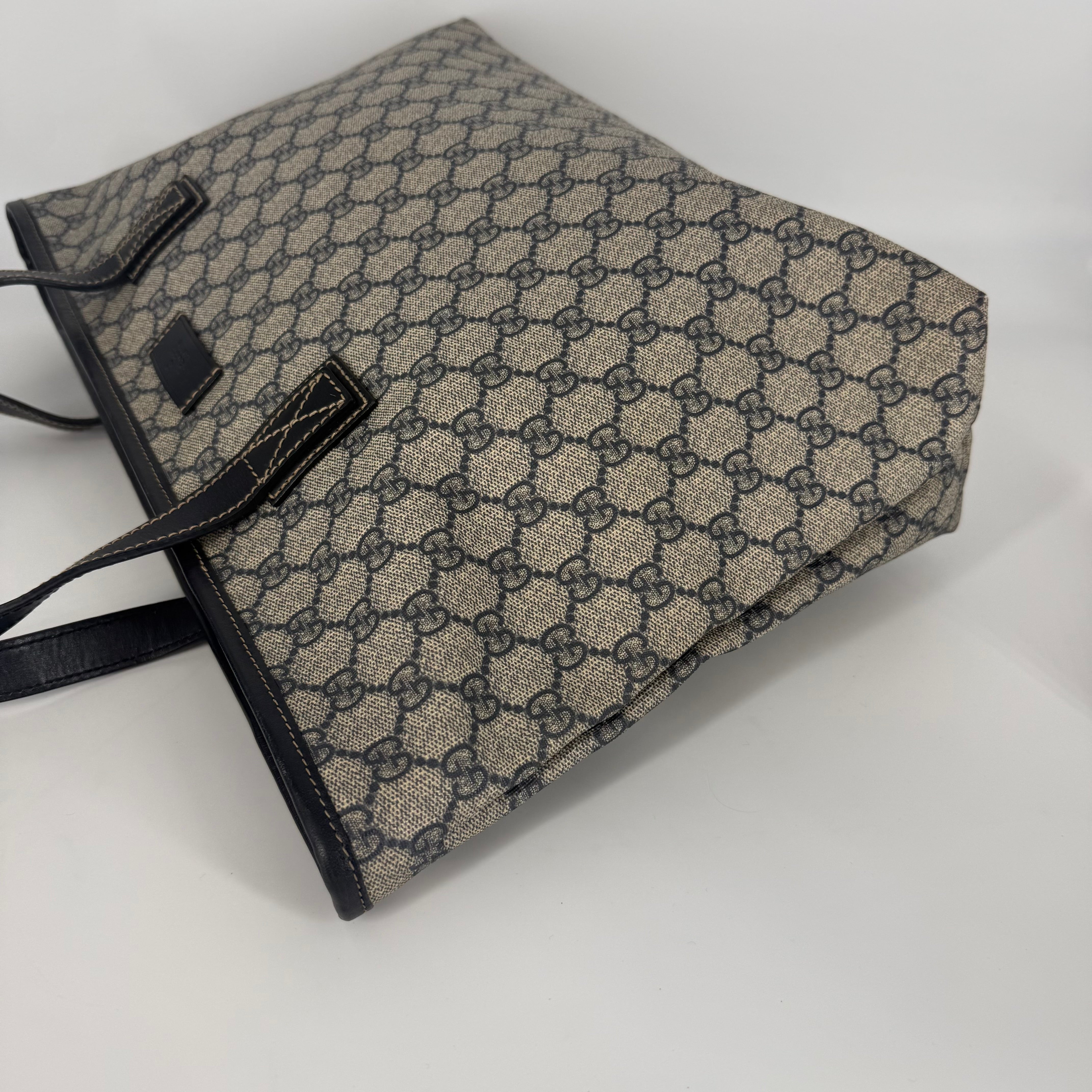 GG Canvas Navy Tote Bag