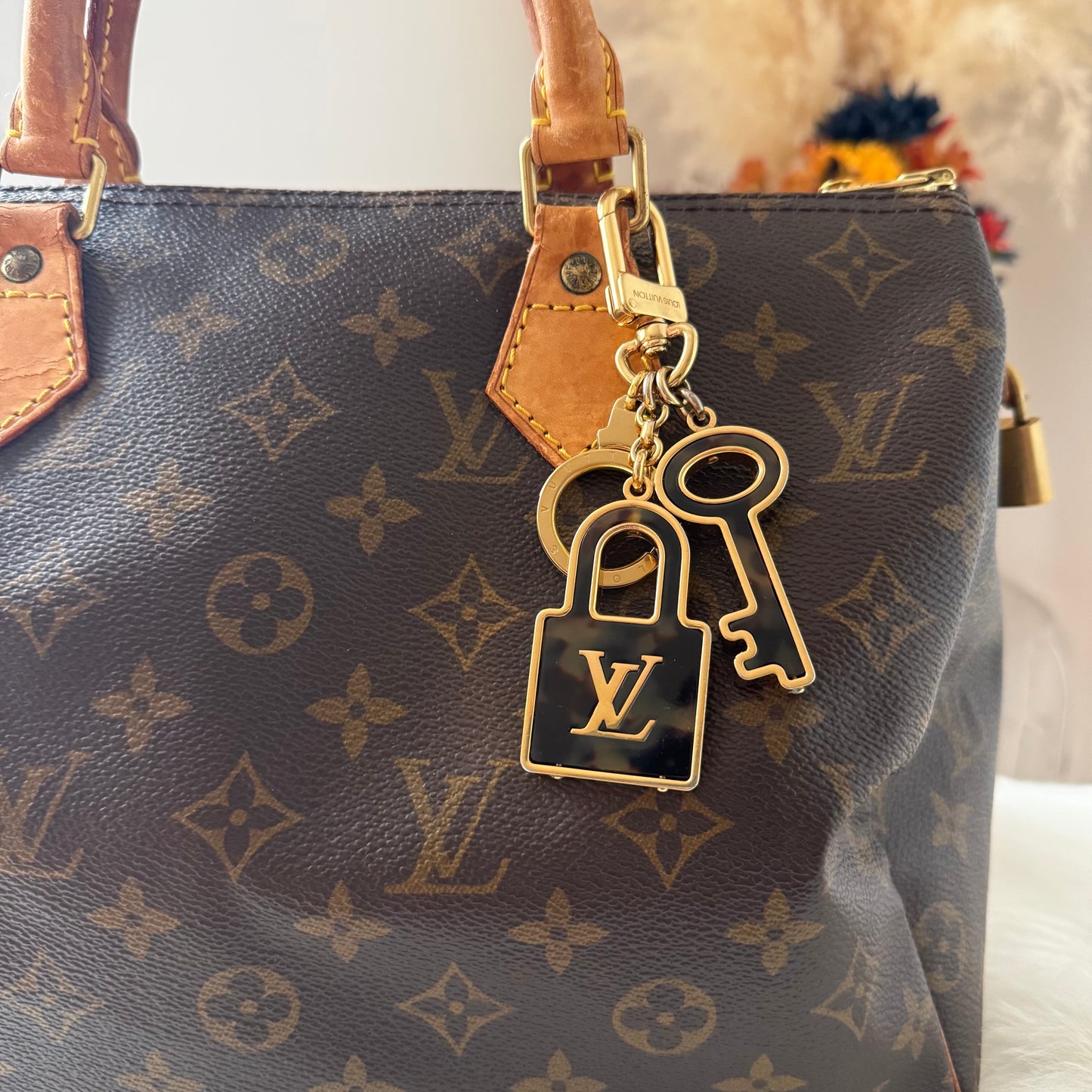 Louis Vuitton Padlock & Key Bag Charm