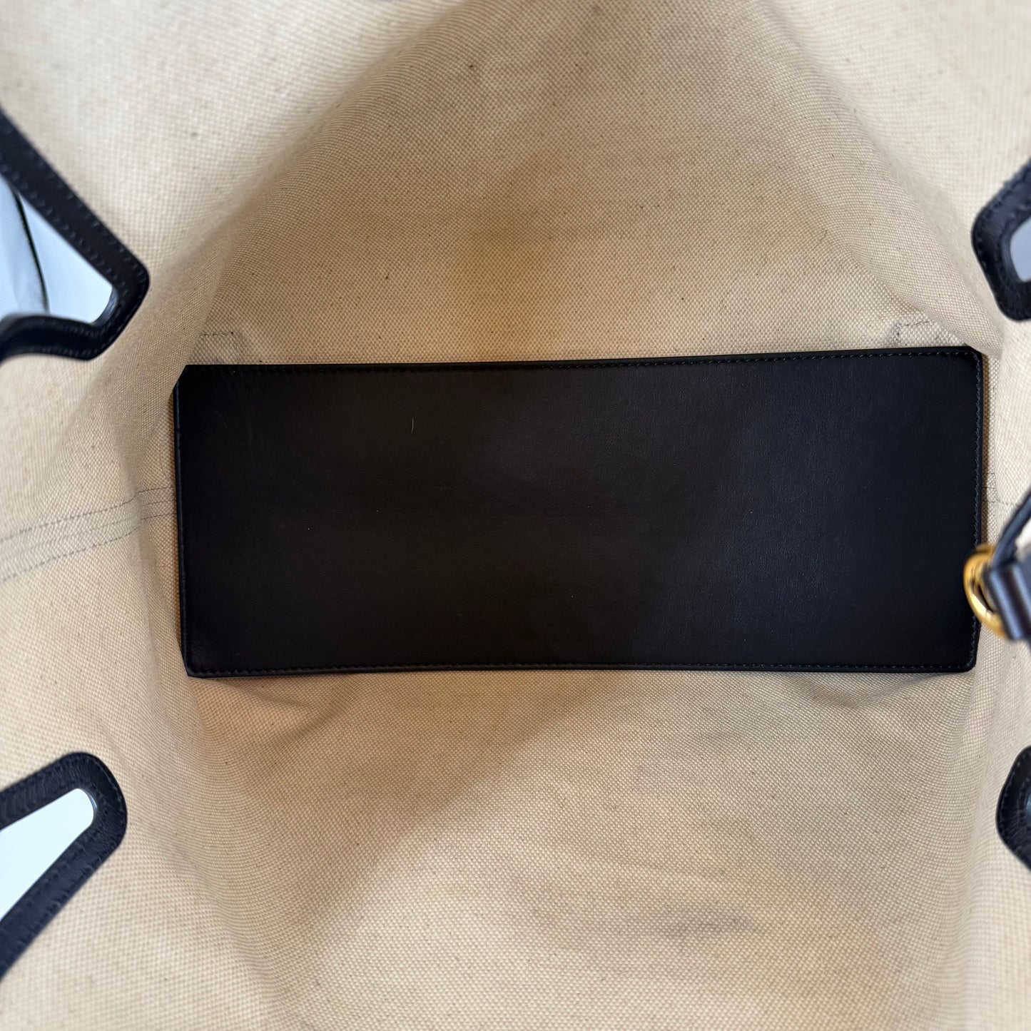 BURBERRY Canvas Tote Bag with Interior Pouch