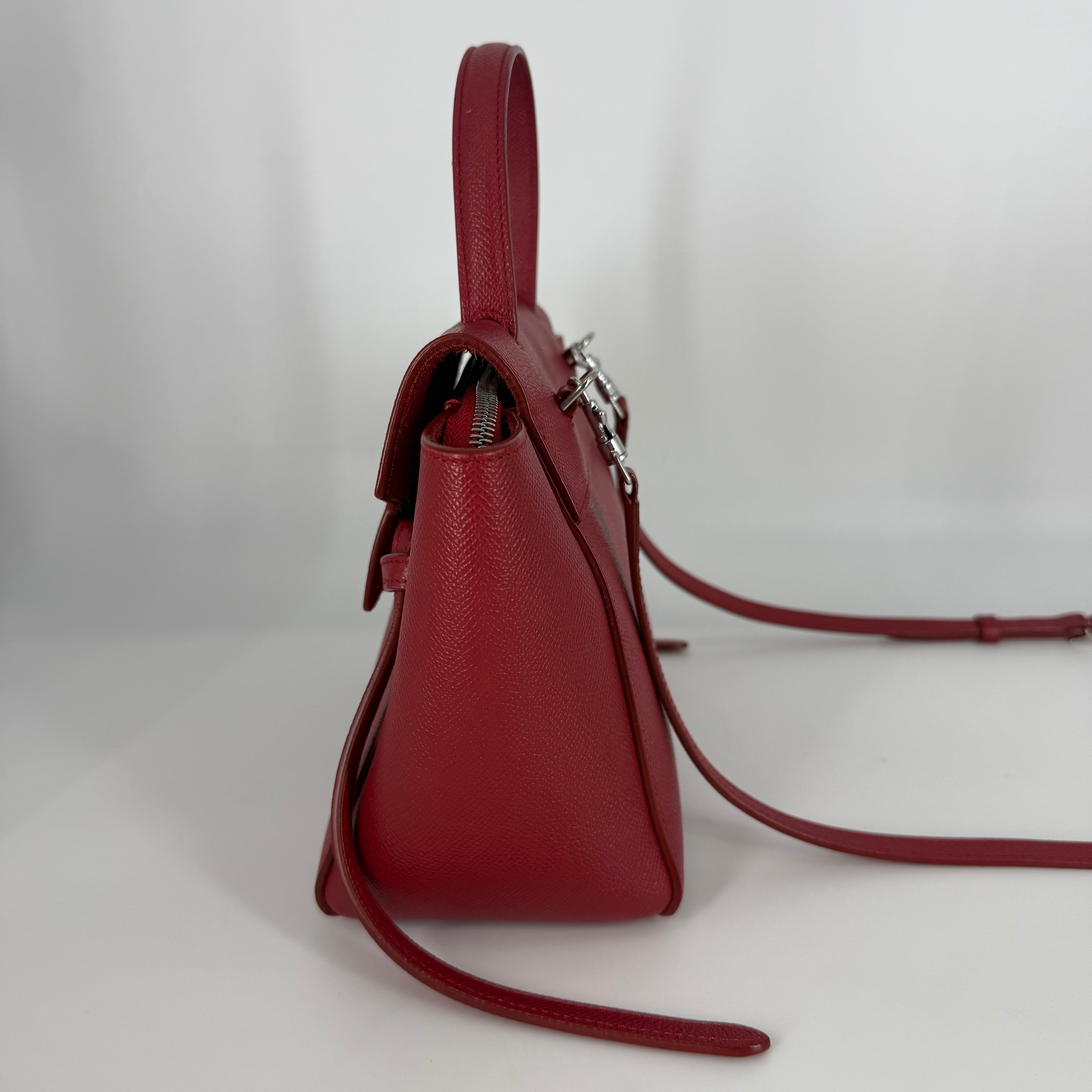 Nano Belt Red Crossbody Bag