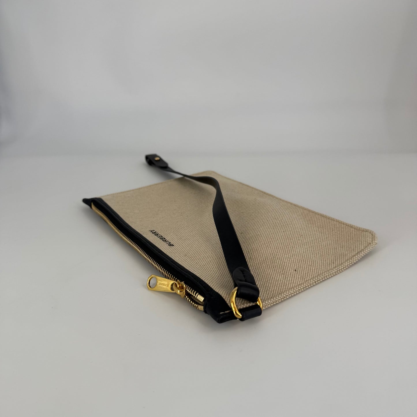 BURBERRY Canvas Tote Bag with Interior Pouch