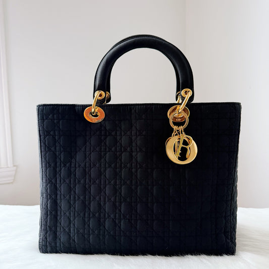 LADY DIOR Large – Black Nylon